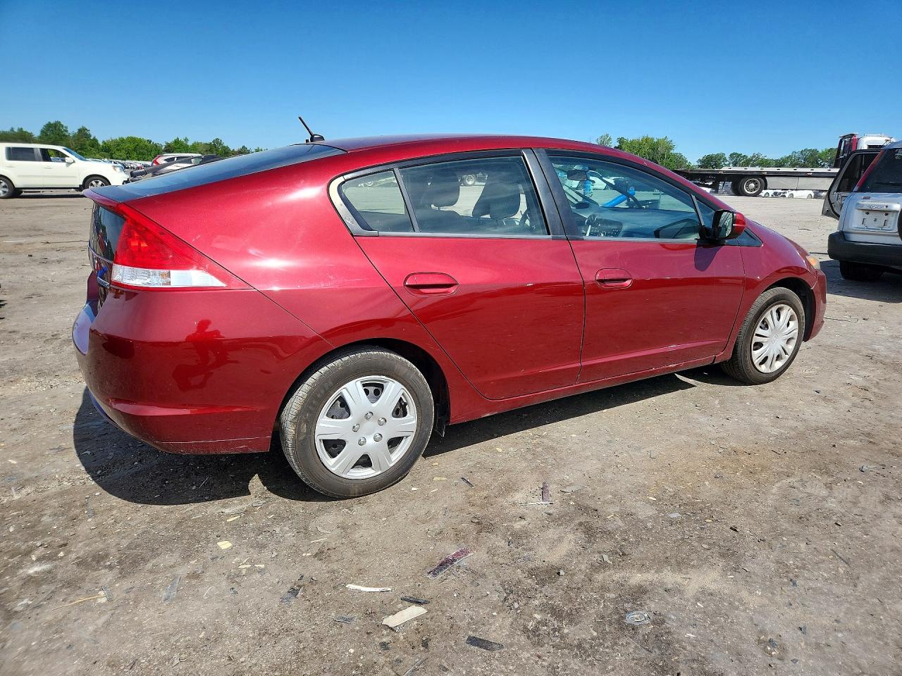 2010 Honda Insight Lx Red vin: JHMZE2H56AS033724