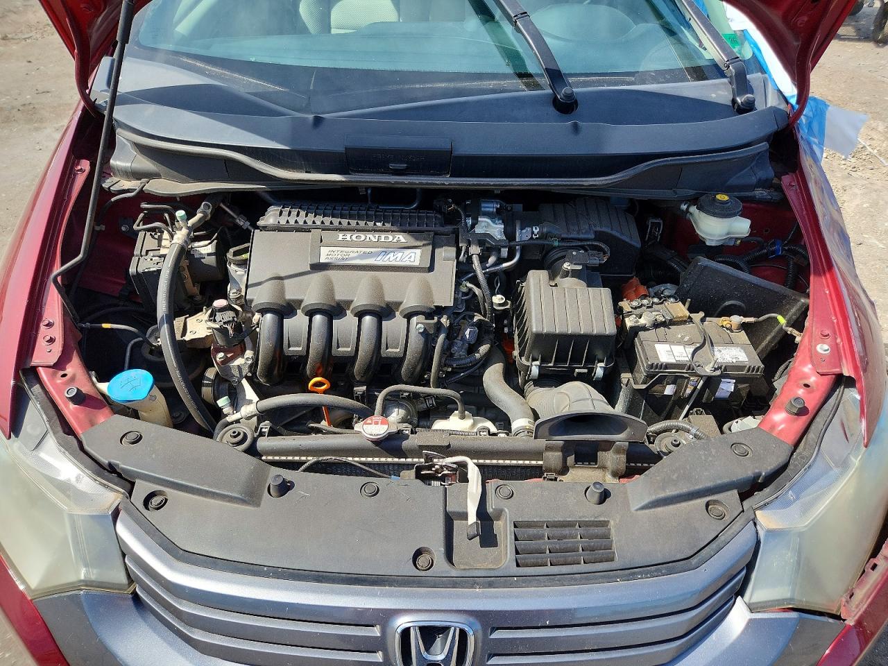 2010 Honda Insight Lx Red vin: JHMZE2H56AS033724
