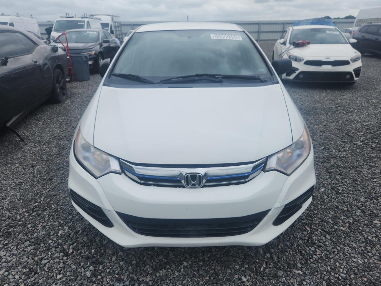 2014 Honda Insight Lx White vin: JHMZE2H56ES000101