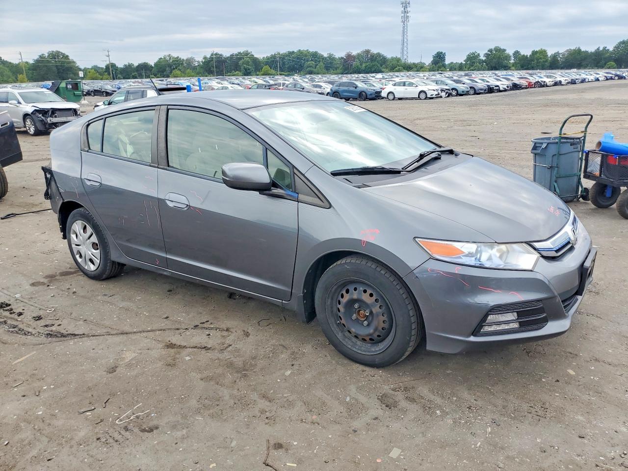 2014 Honda Insight Lx Gray vin: JHMZE2H56ES001880