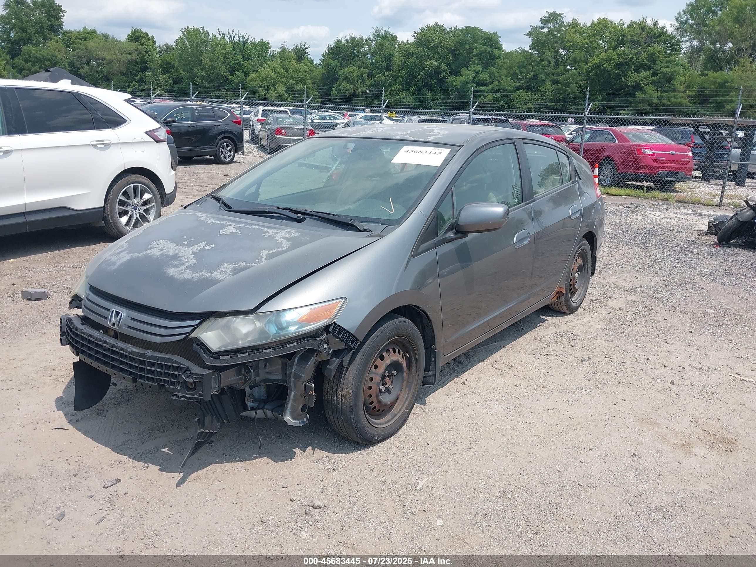 2010 Honda Insight Lx Gray vin: JHMZE2H57AS004457