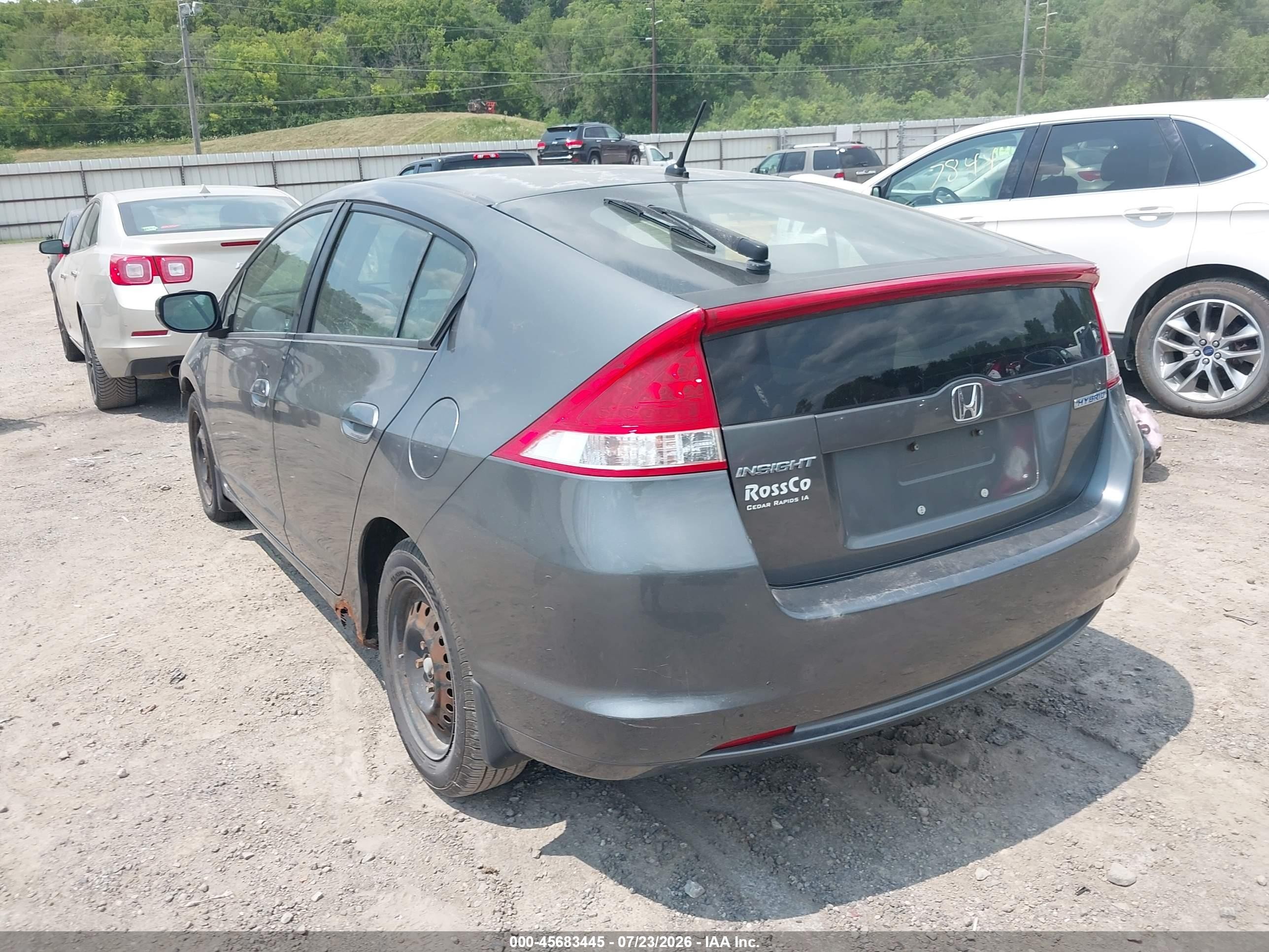 2010 Honda Insight Lx Gray vin: JHMZE2H57AS004457