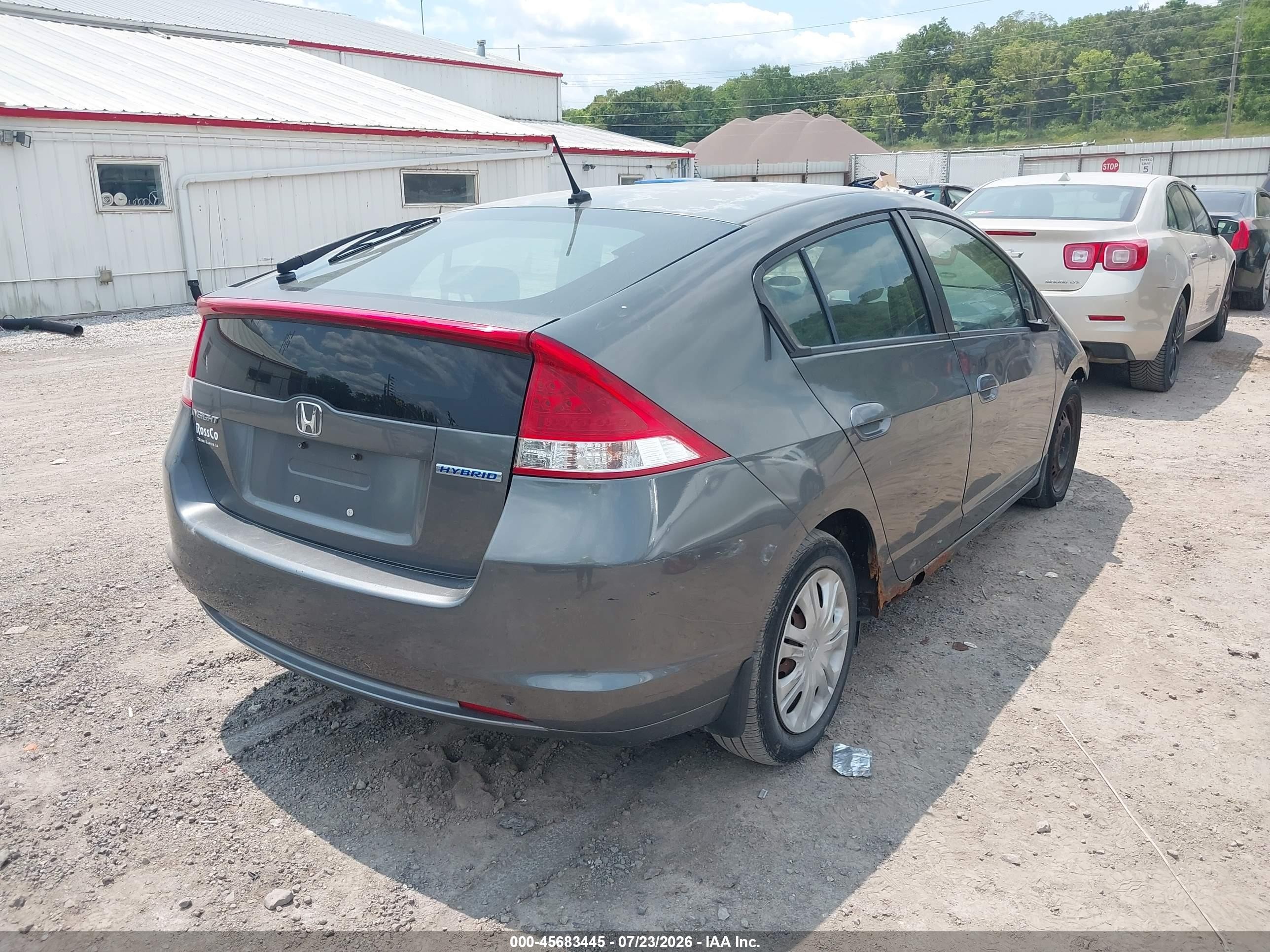2010 Honda Insight Lx Gray vin: JHMZE2H57AS004457