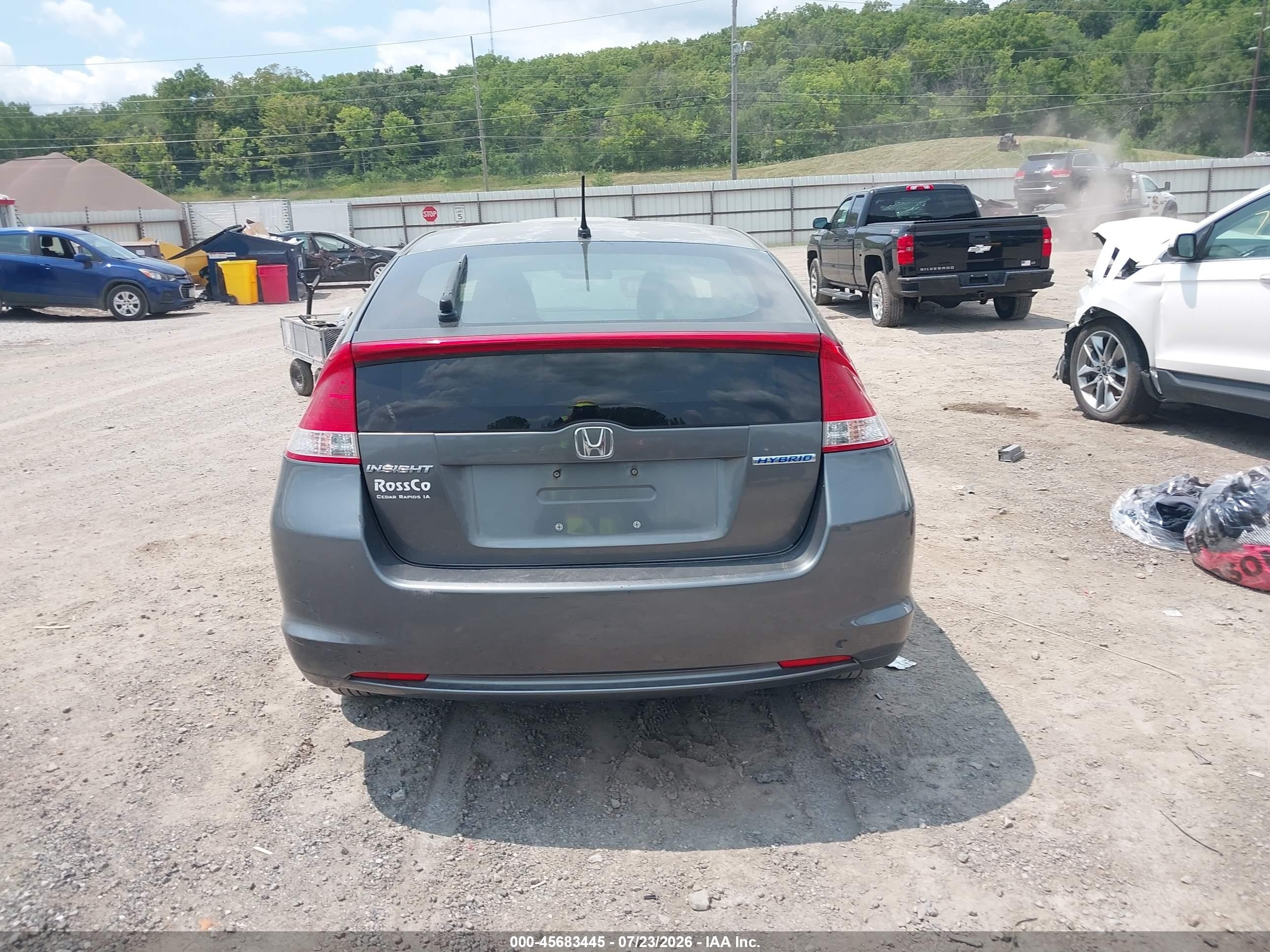 2010 Honda Insight Lx Gray vin: JHMZE2H57AS004457