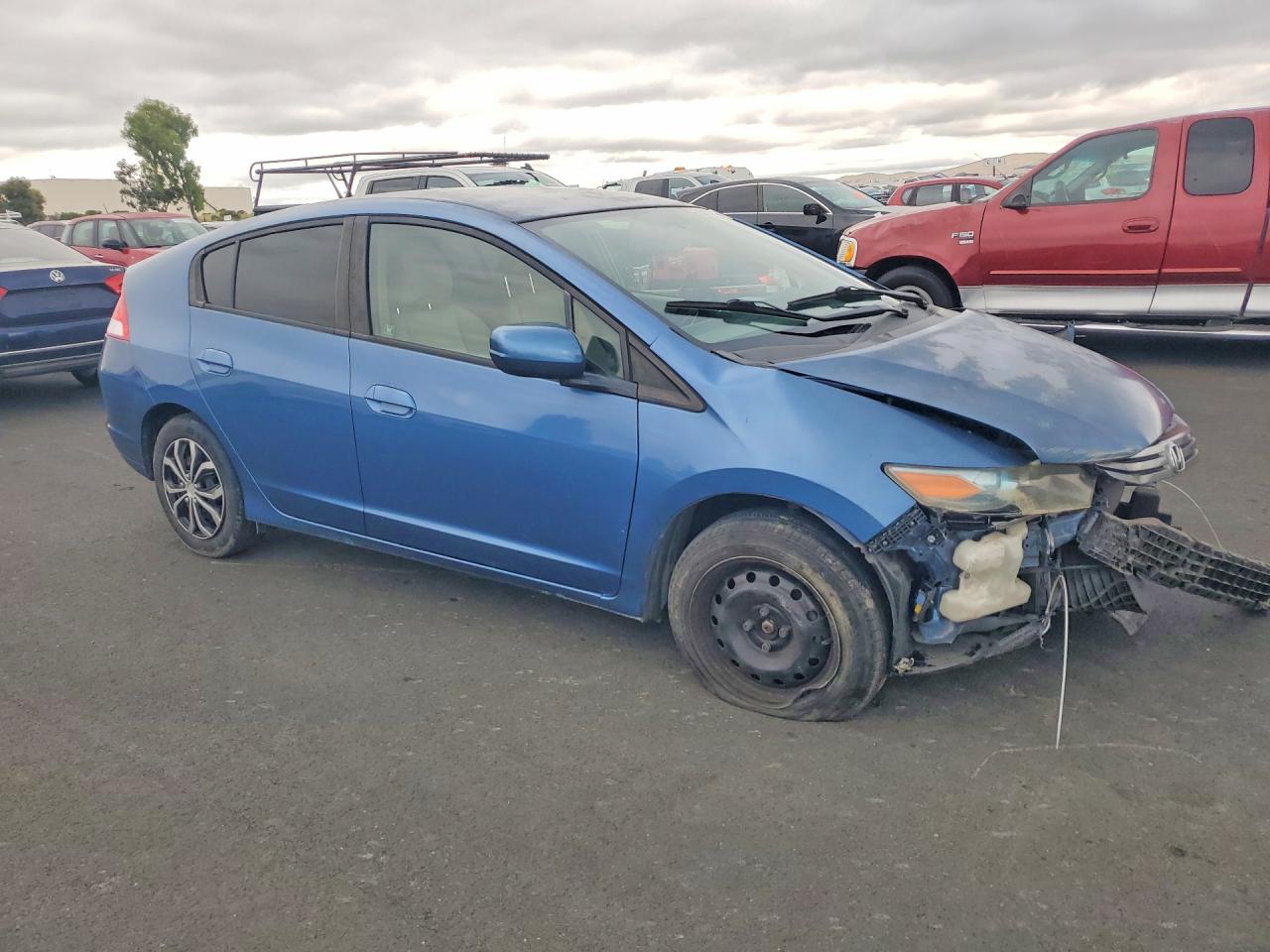2010 Honda Insight Lx Blue vin: JHMZE2H57AS031495