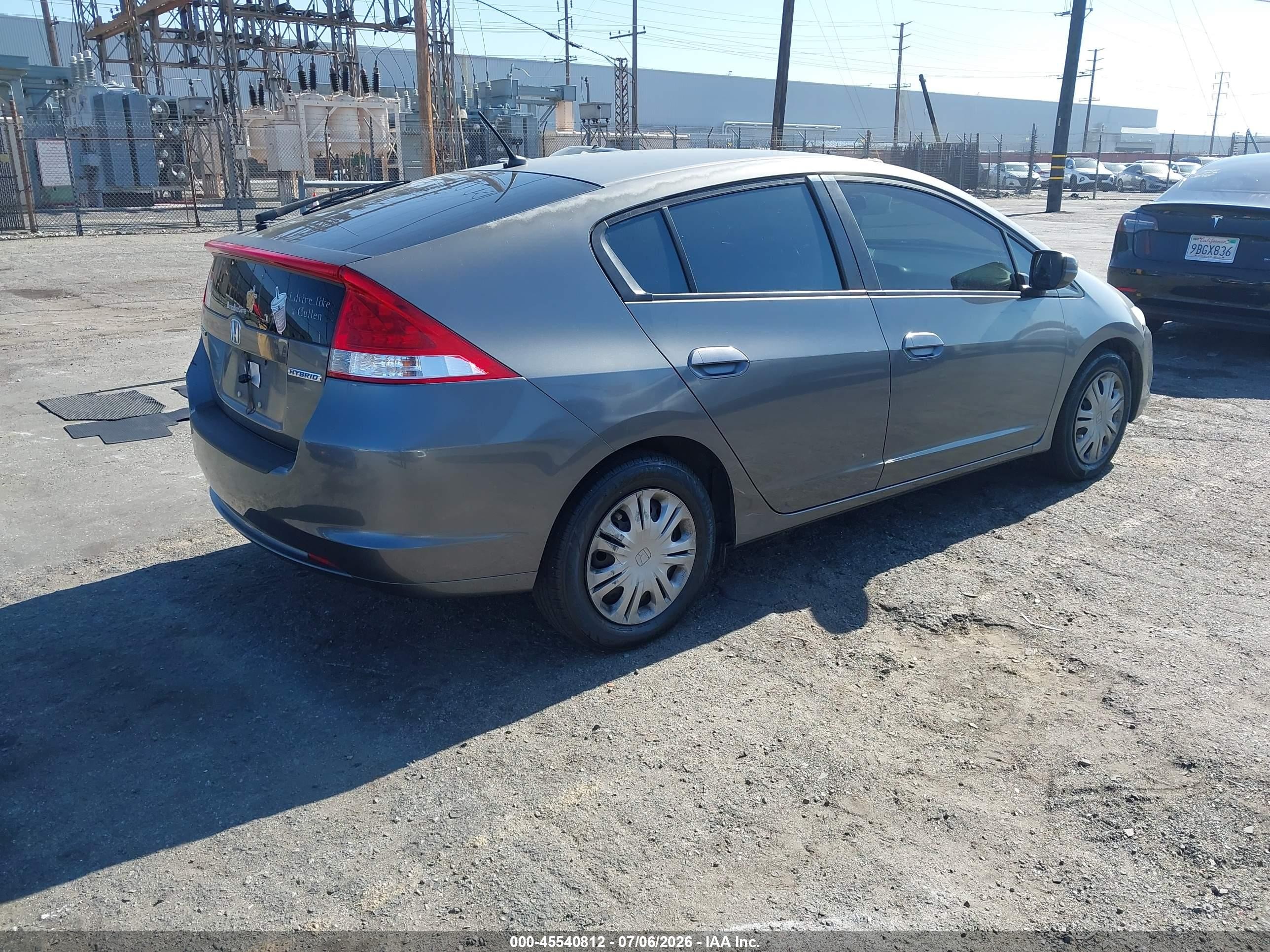 2011 Honda Insight Lx Gray vin: JHMZE2H57BS009952