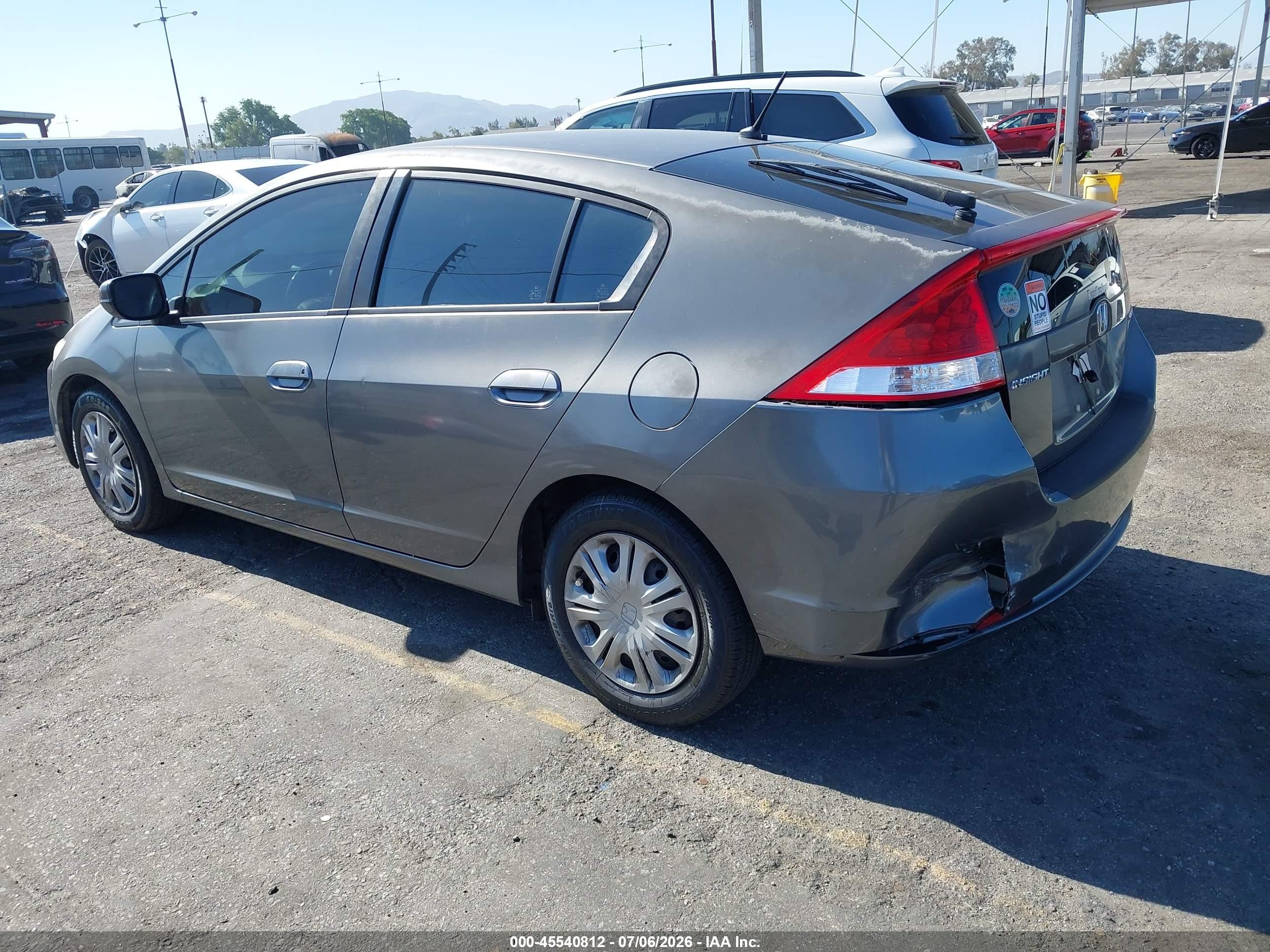 2011 Honda Insight Lx Gray vin: JHMZE2H57BS009952