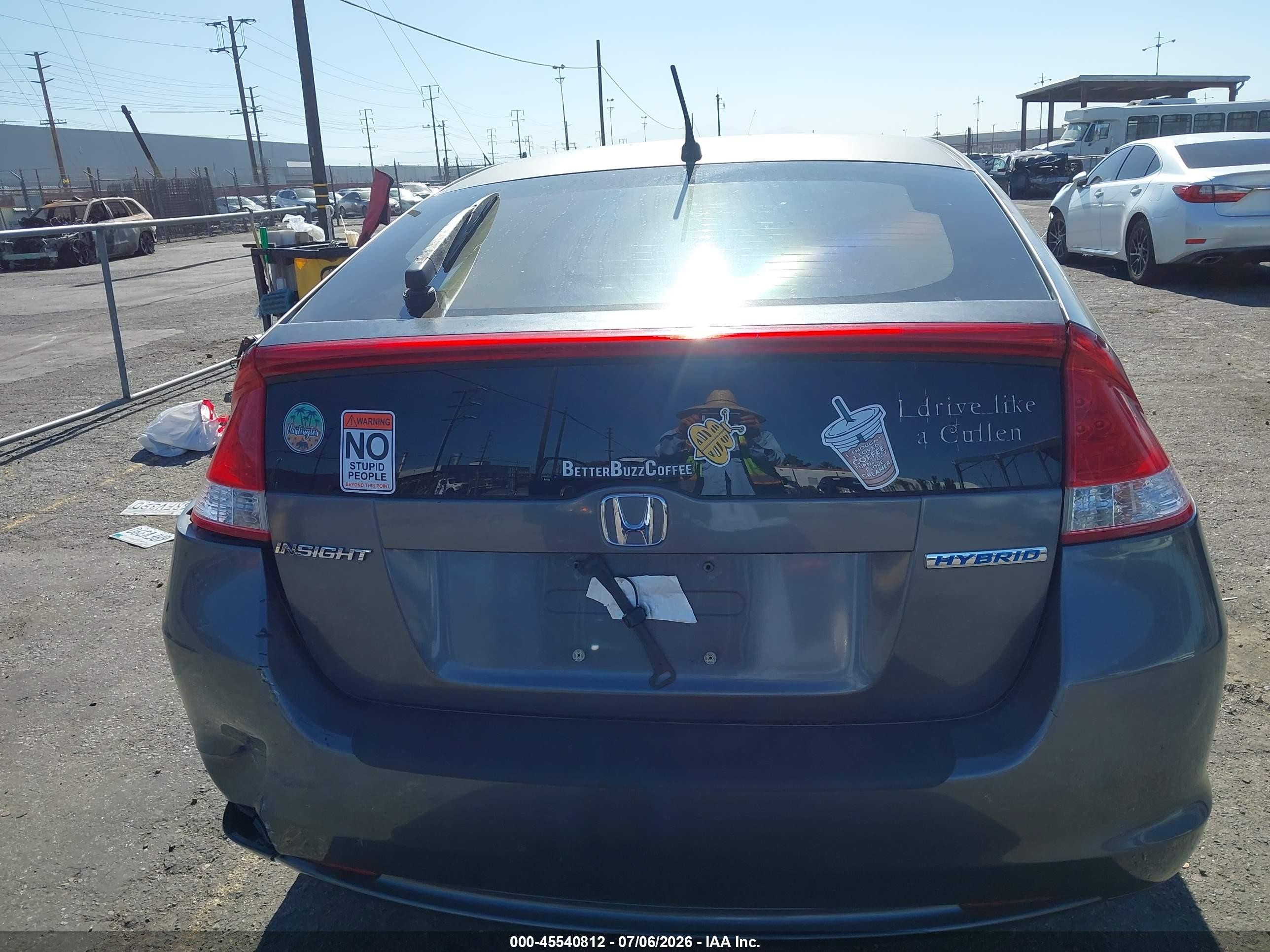 2011 Honda Insight Lx Gray vin: JHMZE2H57BS009952
