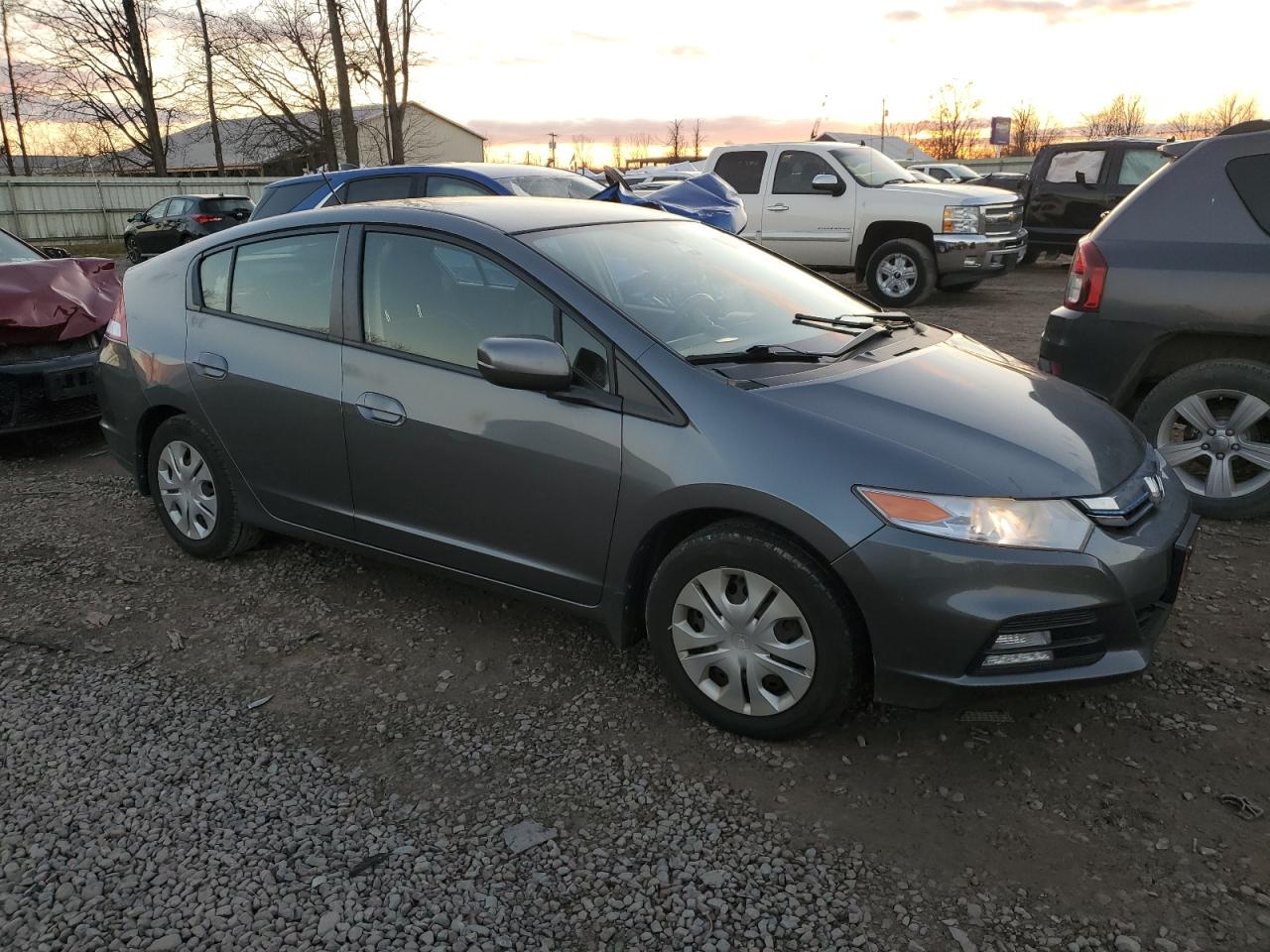 2014 Honda Insight Lx Gray vin: JHMZE2H57ES002679