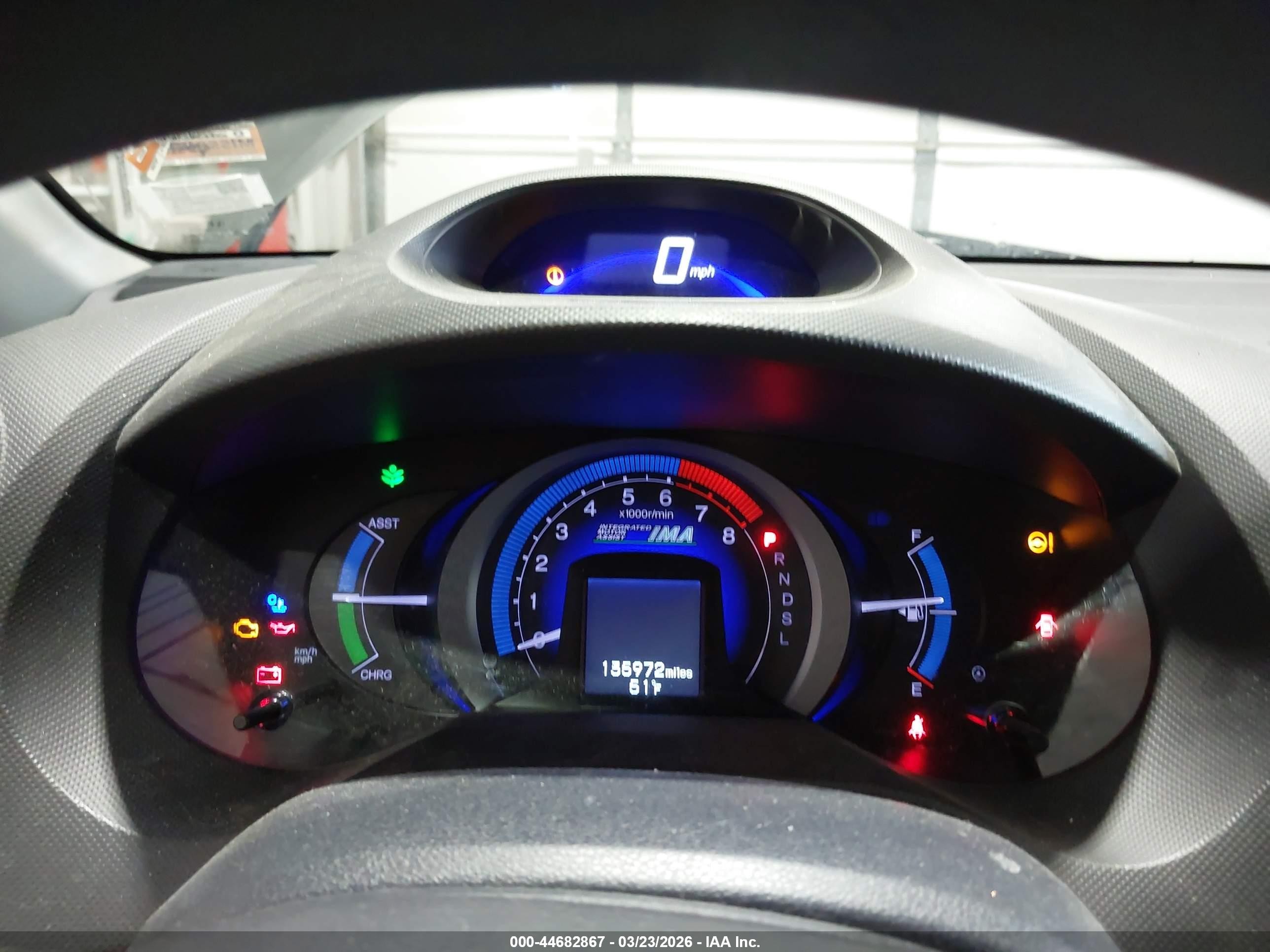 2010 Honda Insight Lx Gray vin: JHMZE2H58AS012146