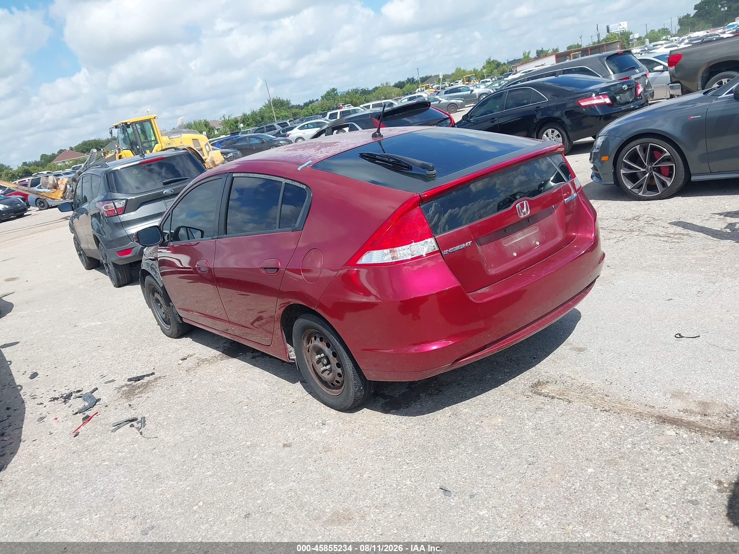 2010 Honda Insight Lx Burgundy vin: JHMZE2H58AS012471