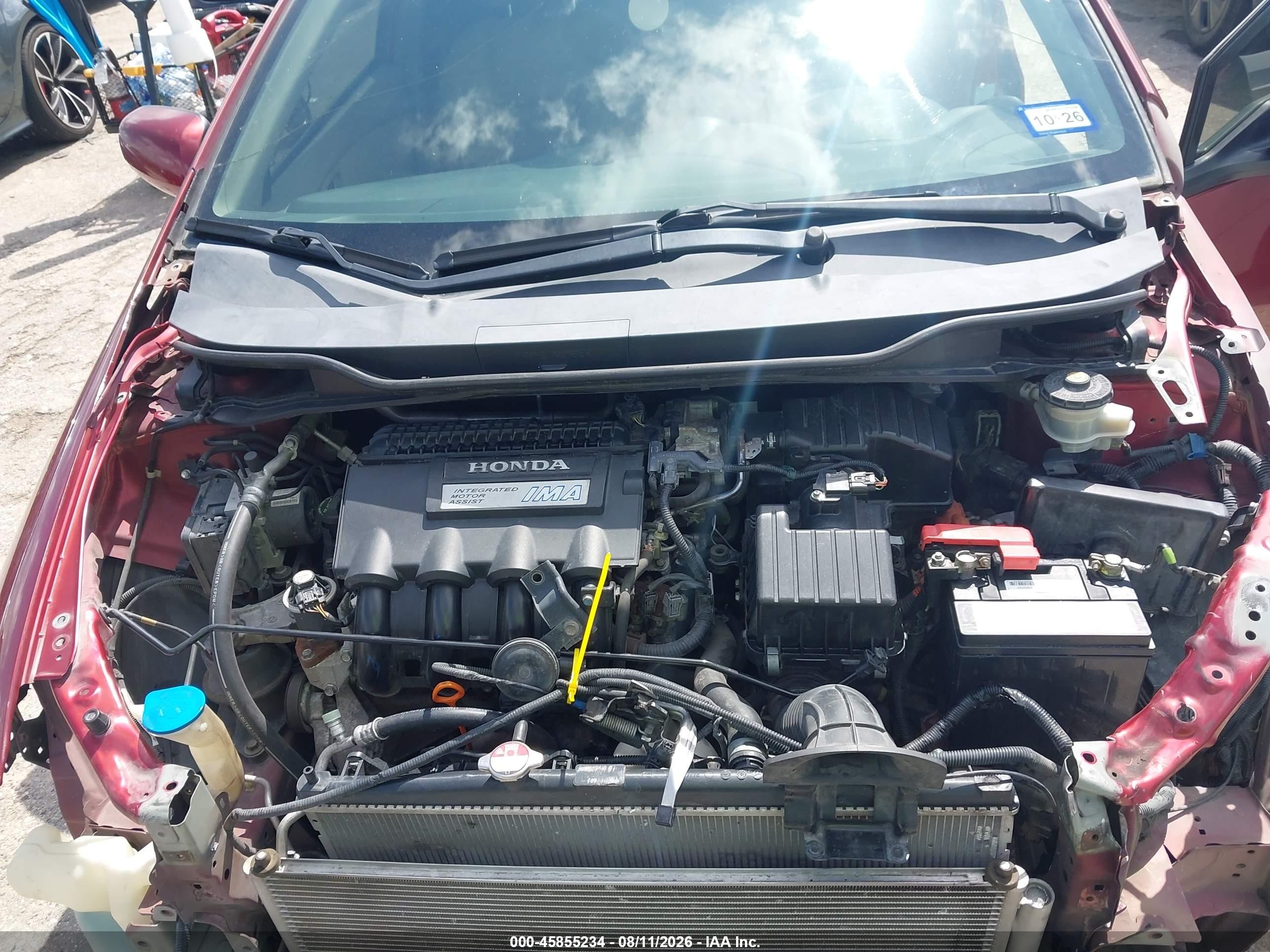 2010 Honda Insight Lx Burgundy vin: JHMZE2H58AS012471
