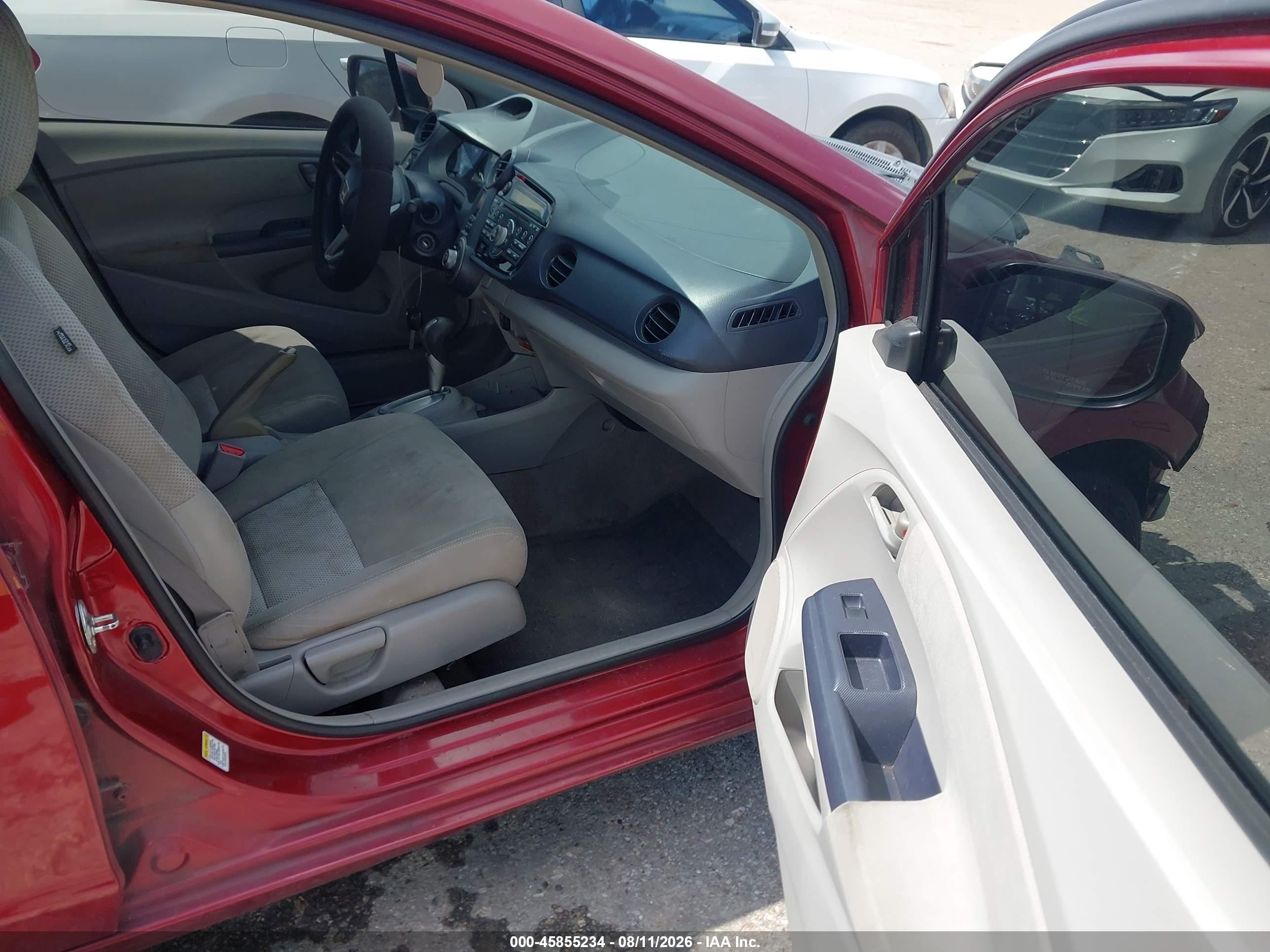 2010 Honda Insight Lx Burgundy vin: JHMZE2H58AS012471