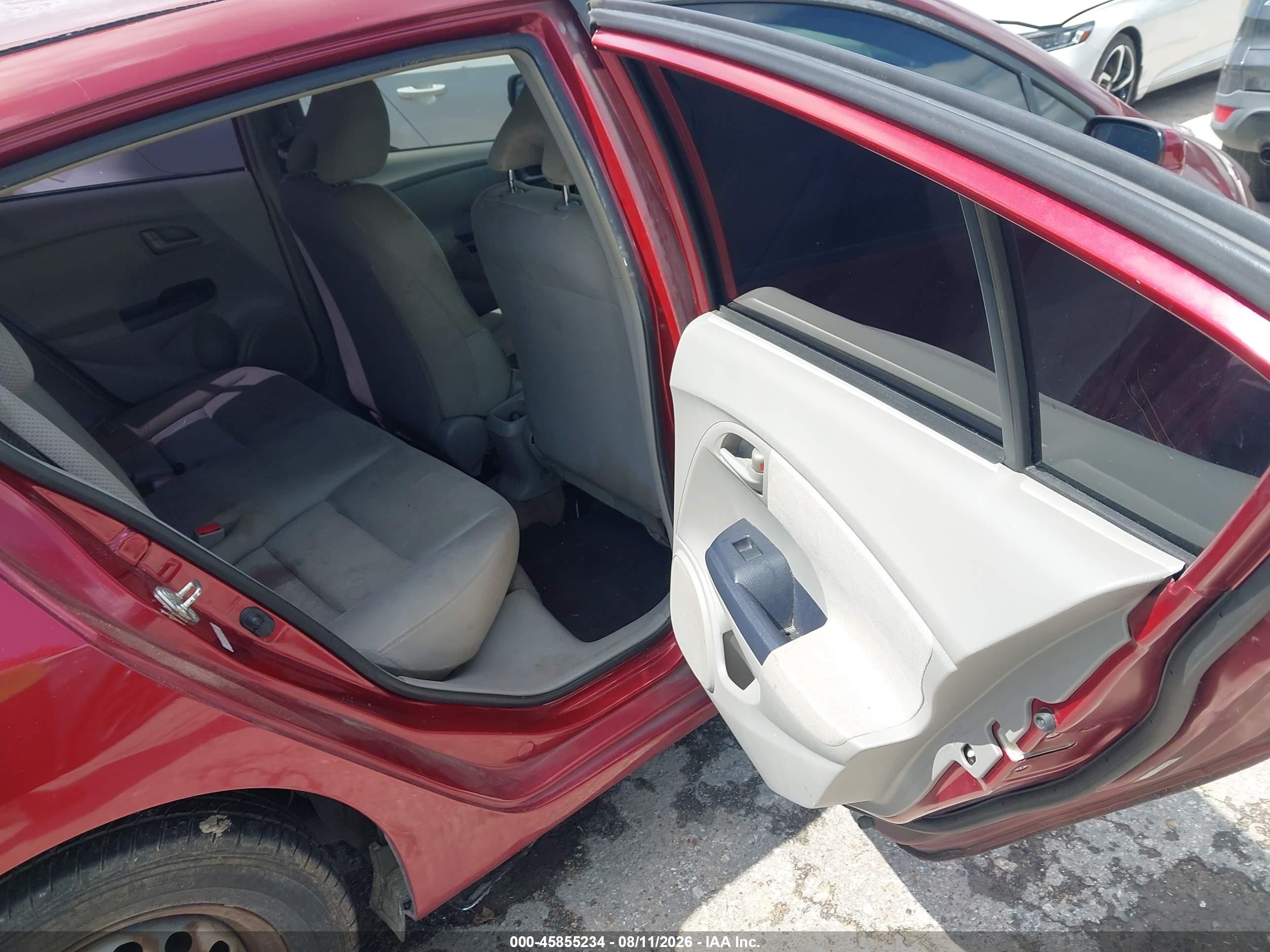 2010 Honda Insight Lx Burgundy vin: JHMZE2H58AS012471