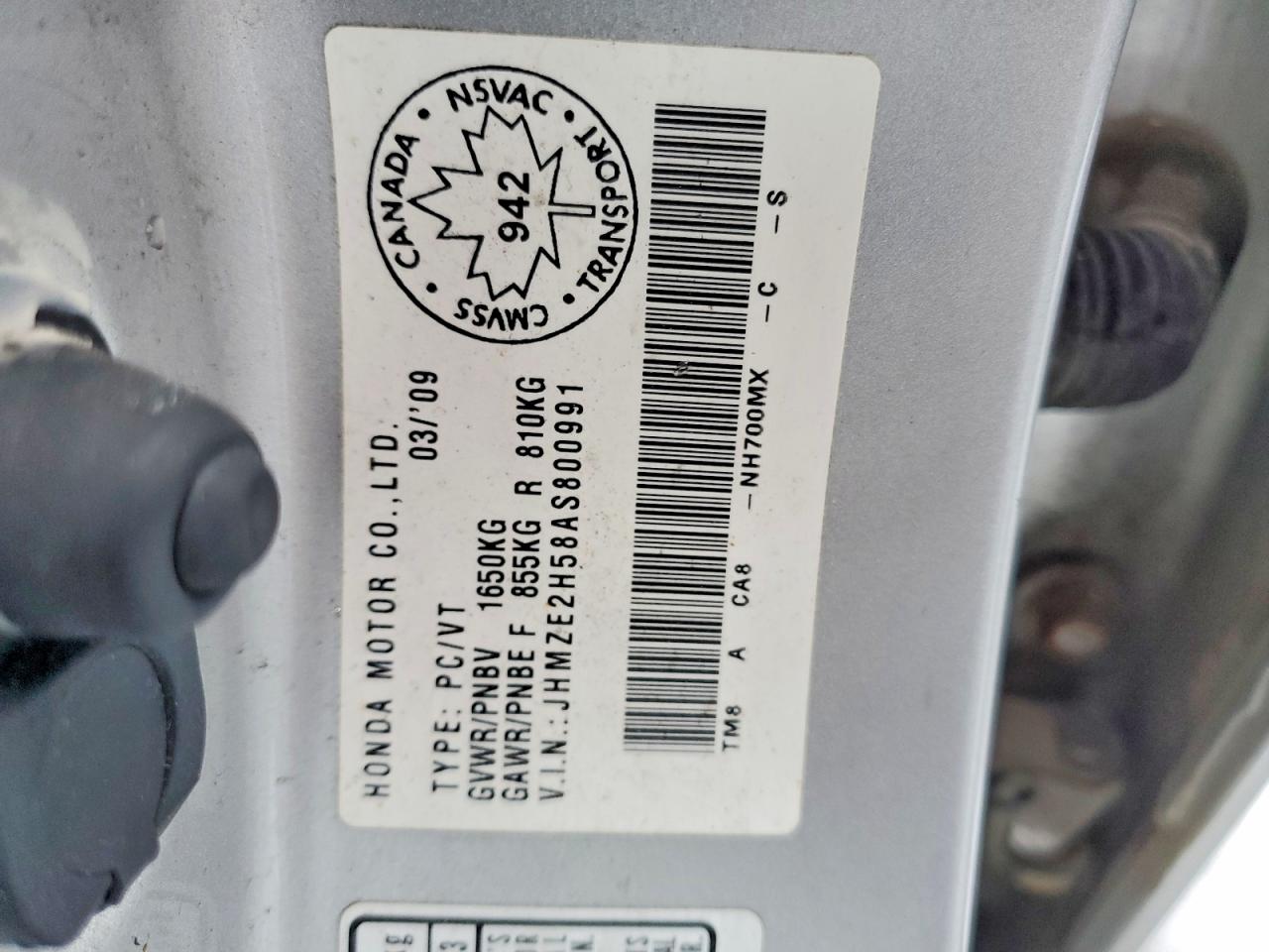 2010 Honda Insight Lx Silver vin: JHMZE2H58AS800991