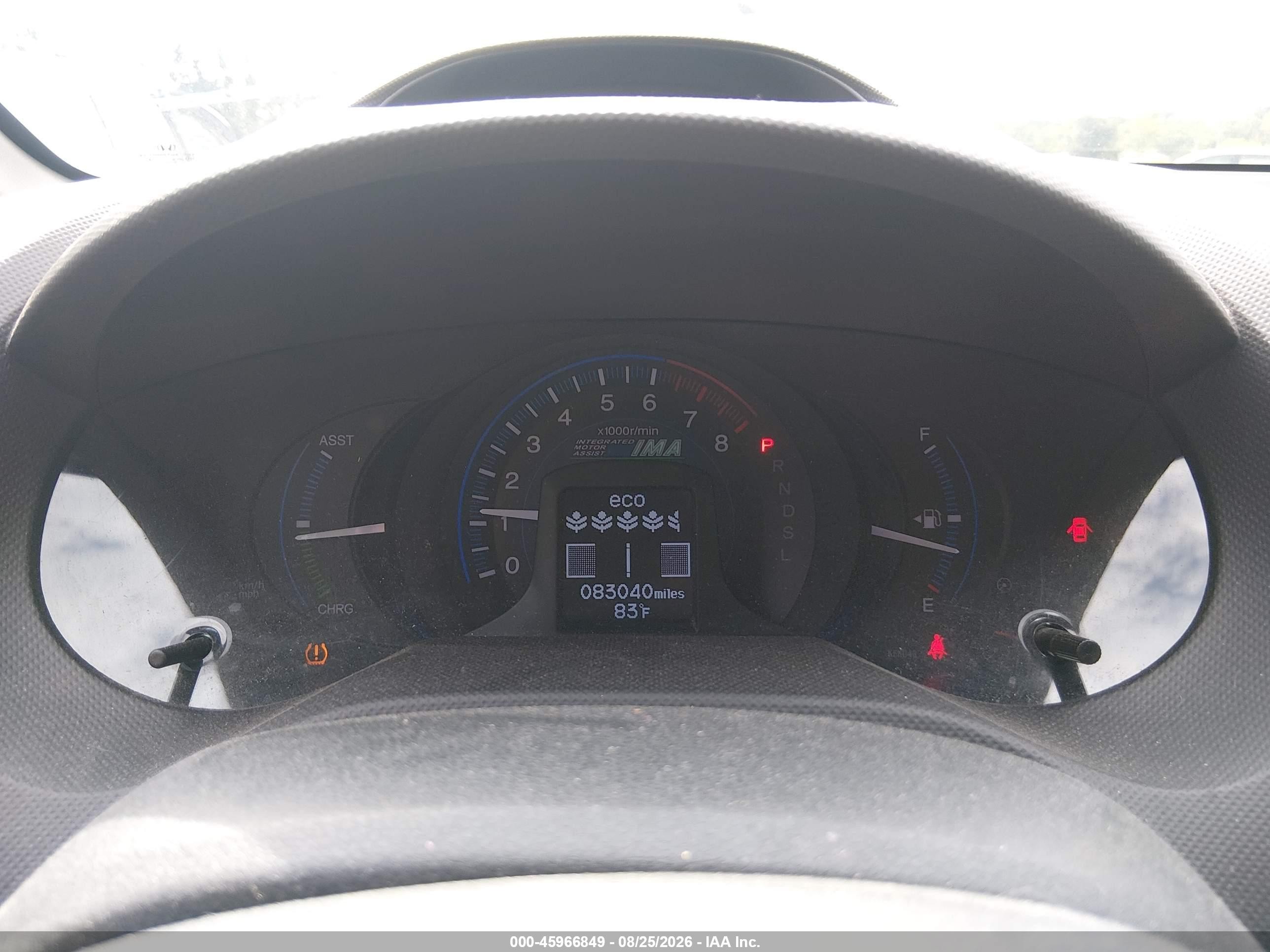 2012 Honda Insight Lx Gray vin: JHMZE2H58CS006544
