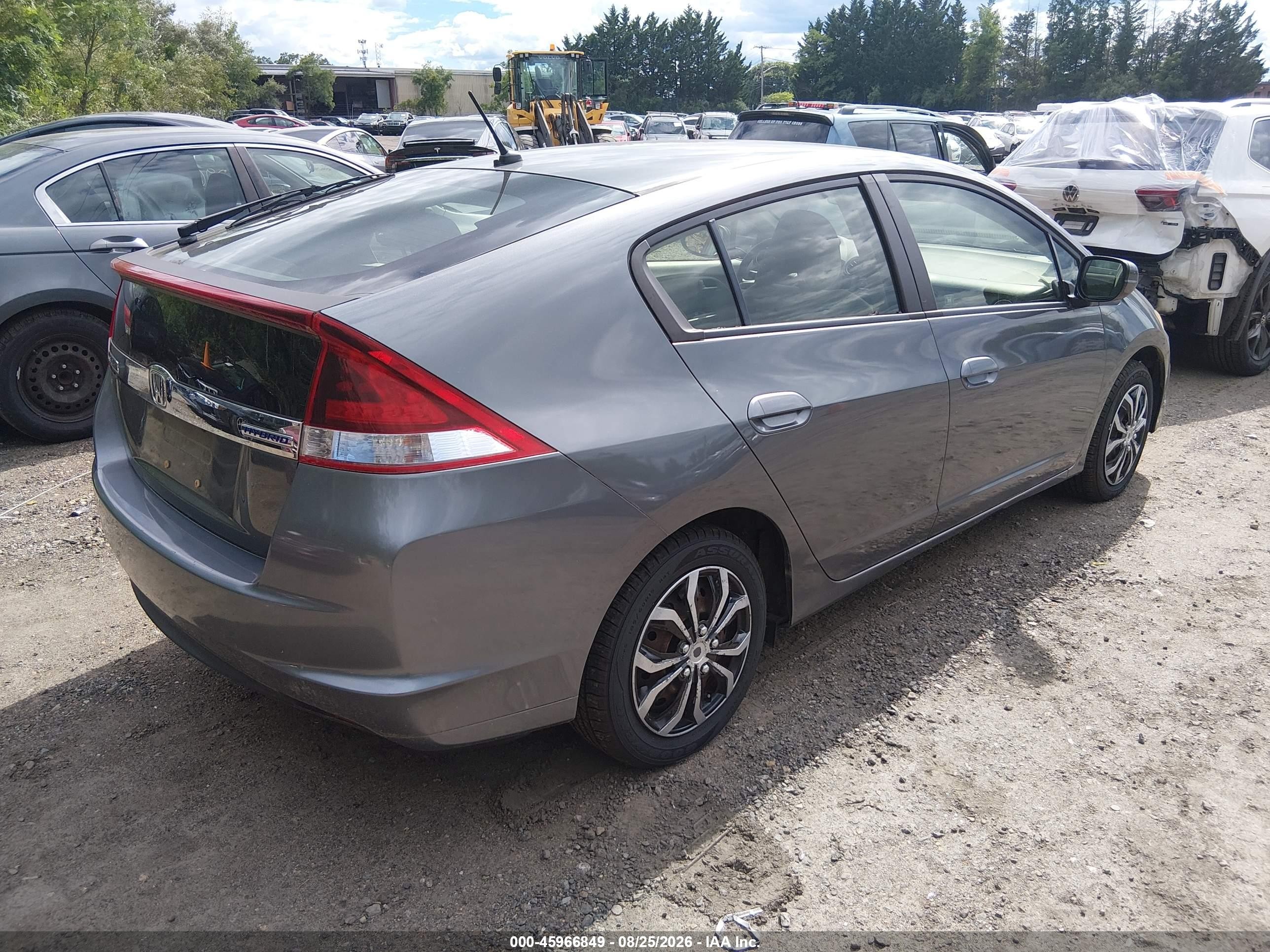 2012 Honda Insight Lx Gray vin: JHMZE2H58CS006544