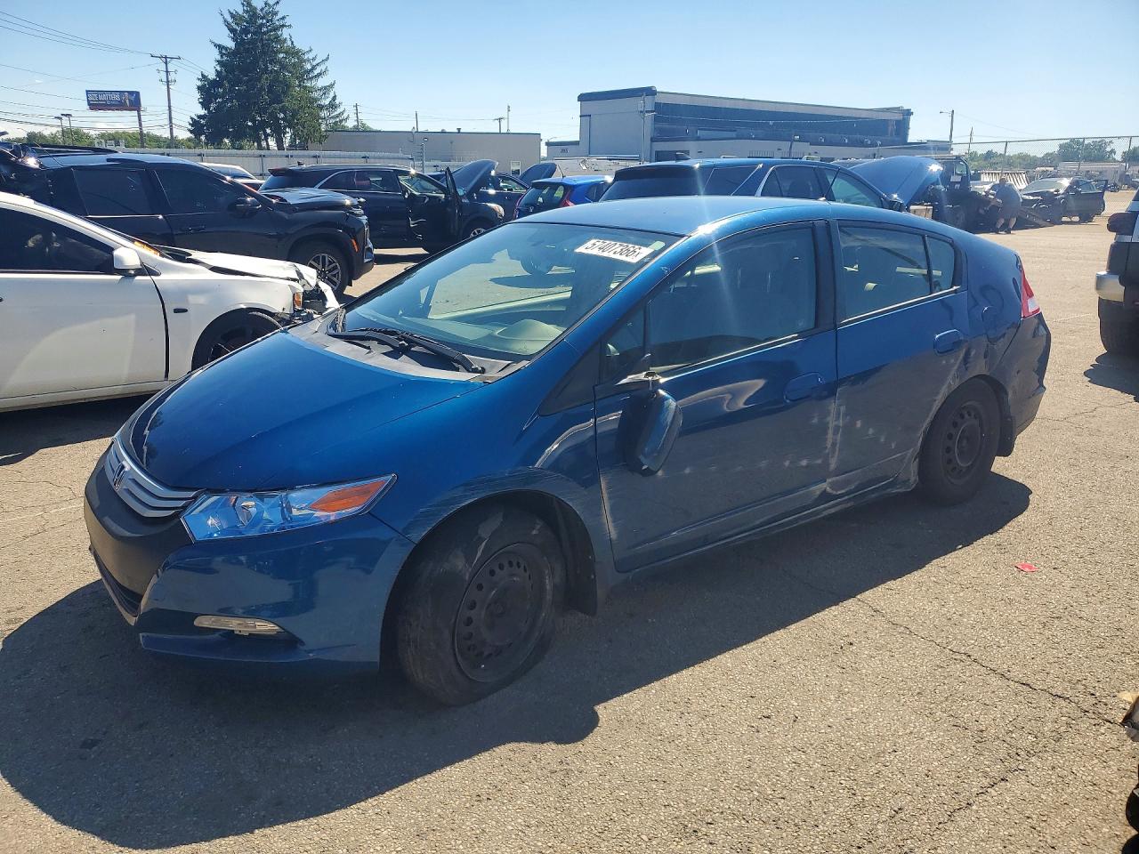 2012 Honda Insight Lx Blue vin: JHMZE2H59CS001417