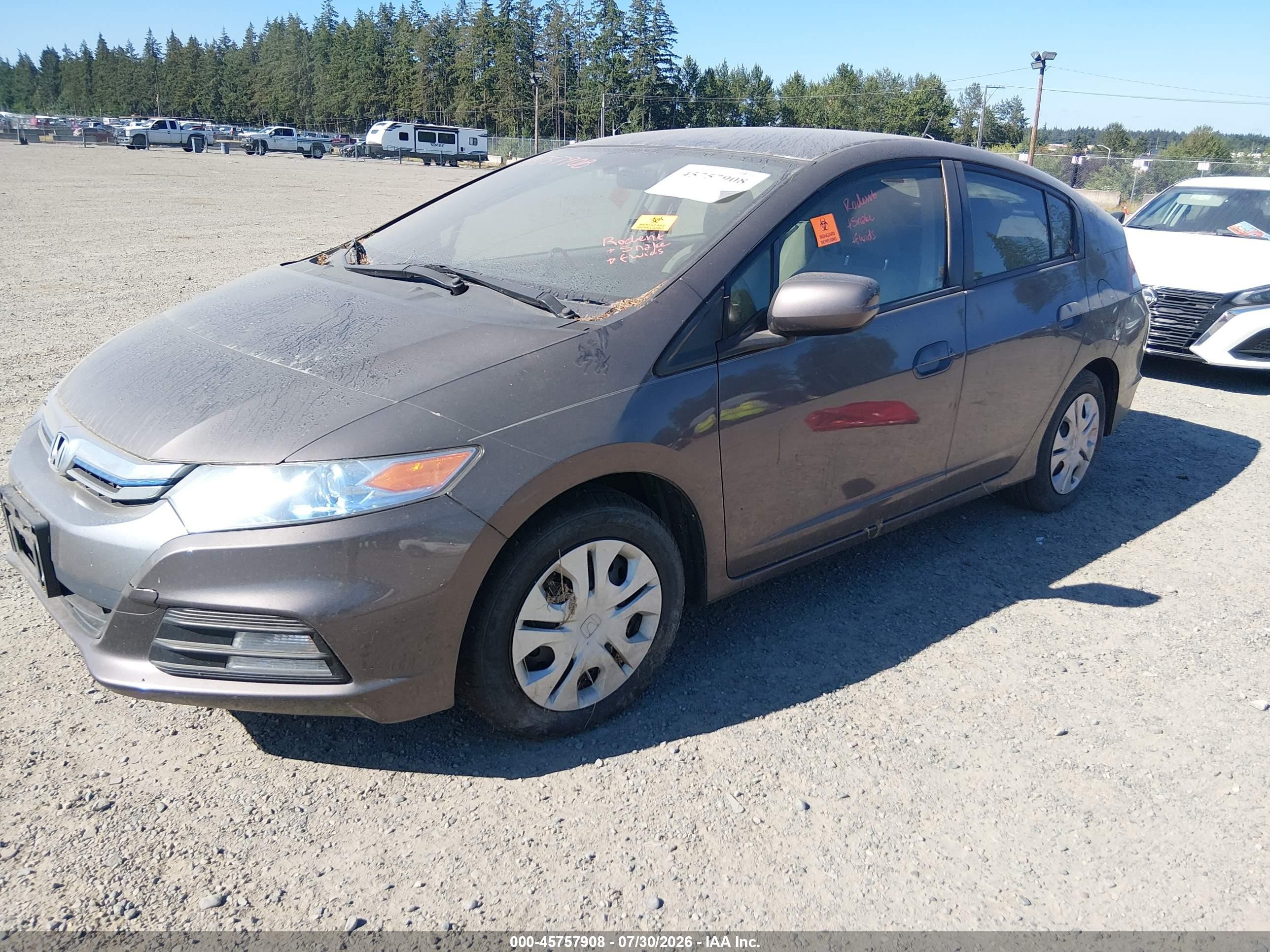 2013 Honda Insight Lx Коричневый vin: JHMZE2H59DS006604