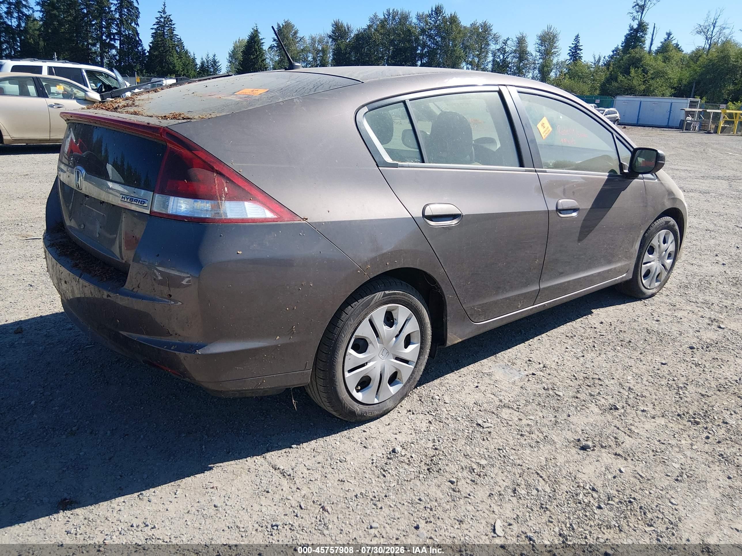 2013 Honda Insight Lx Коричневый vin: JHMZE2H59DS006604