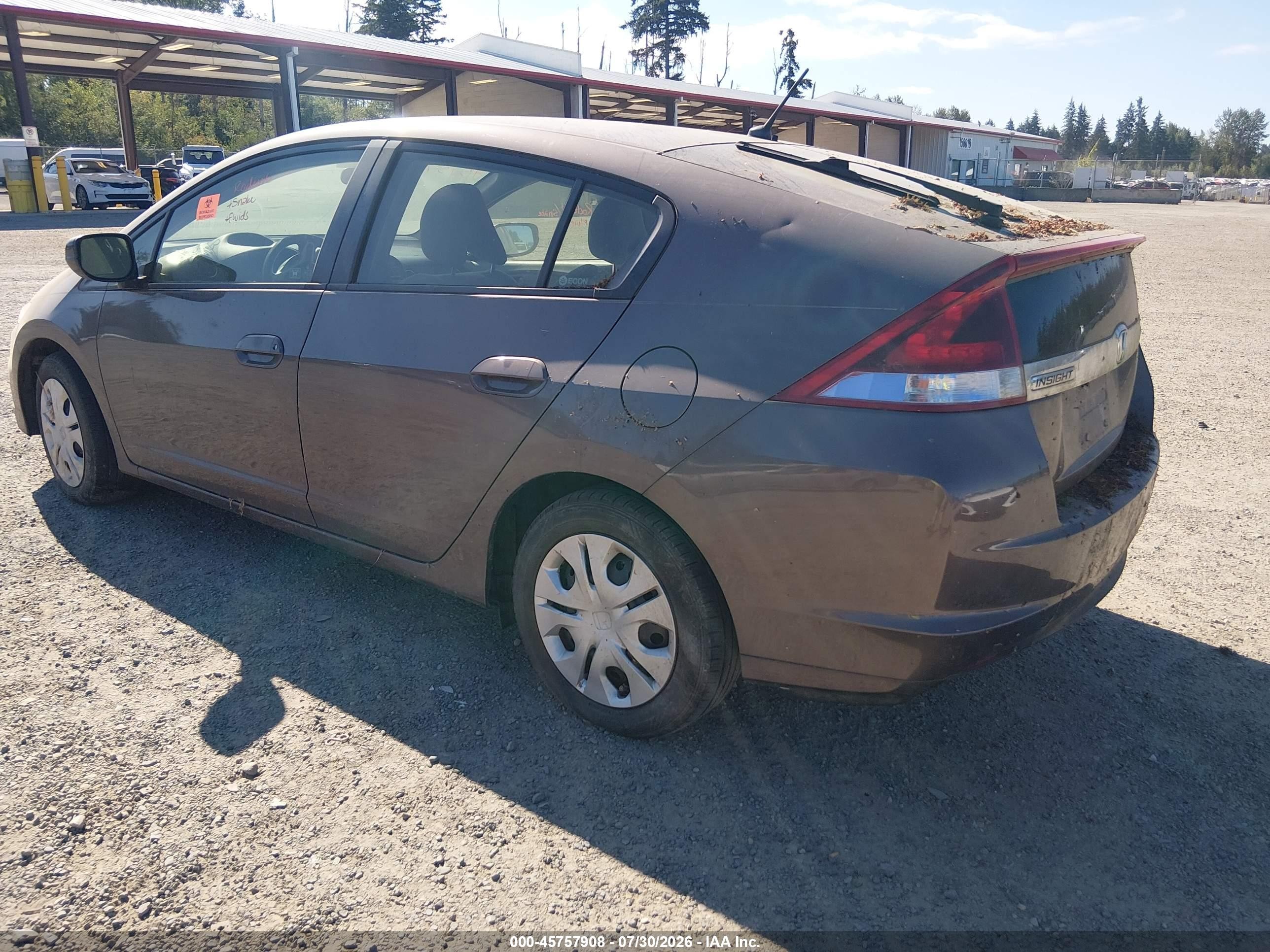 2013 Honda Insight Lx Коричневый vin: JHMZE2H59DS006604