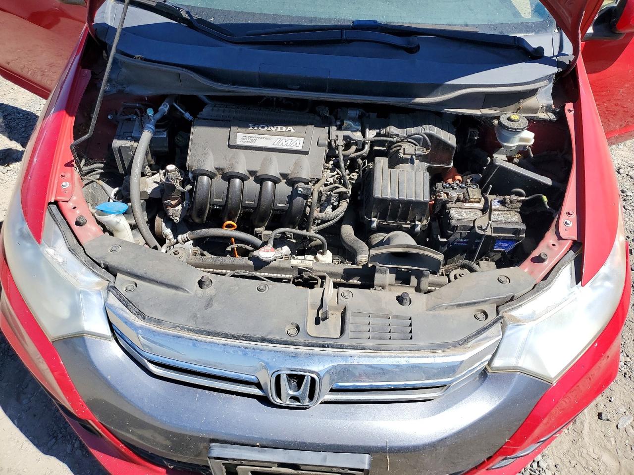 2014 Honda Insight Lx Red vin: JHMZE2H59ES003073