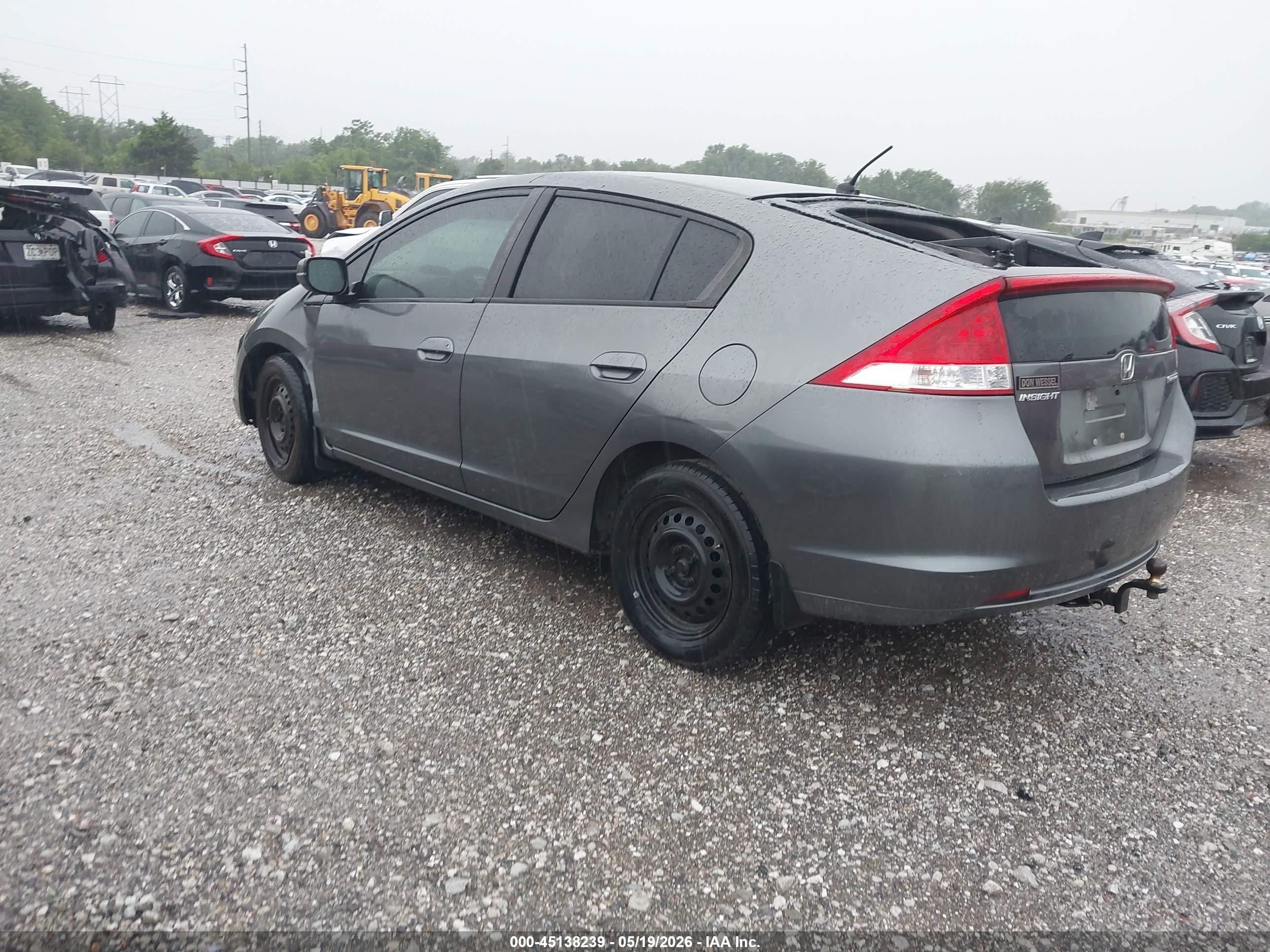 2010 Honda Insight Lx Gray vin: JHMZE2H5XAS002458