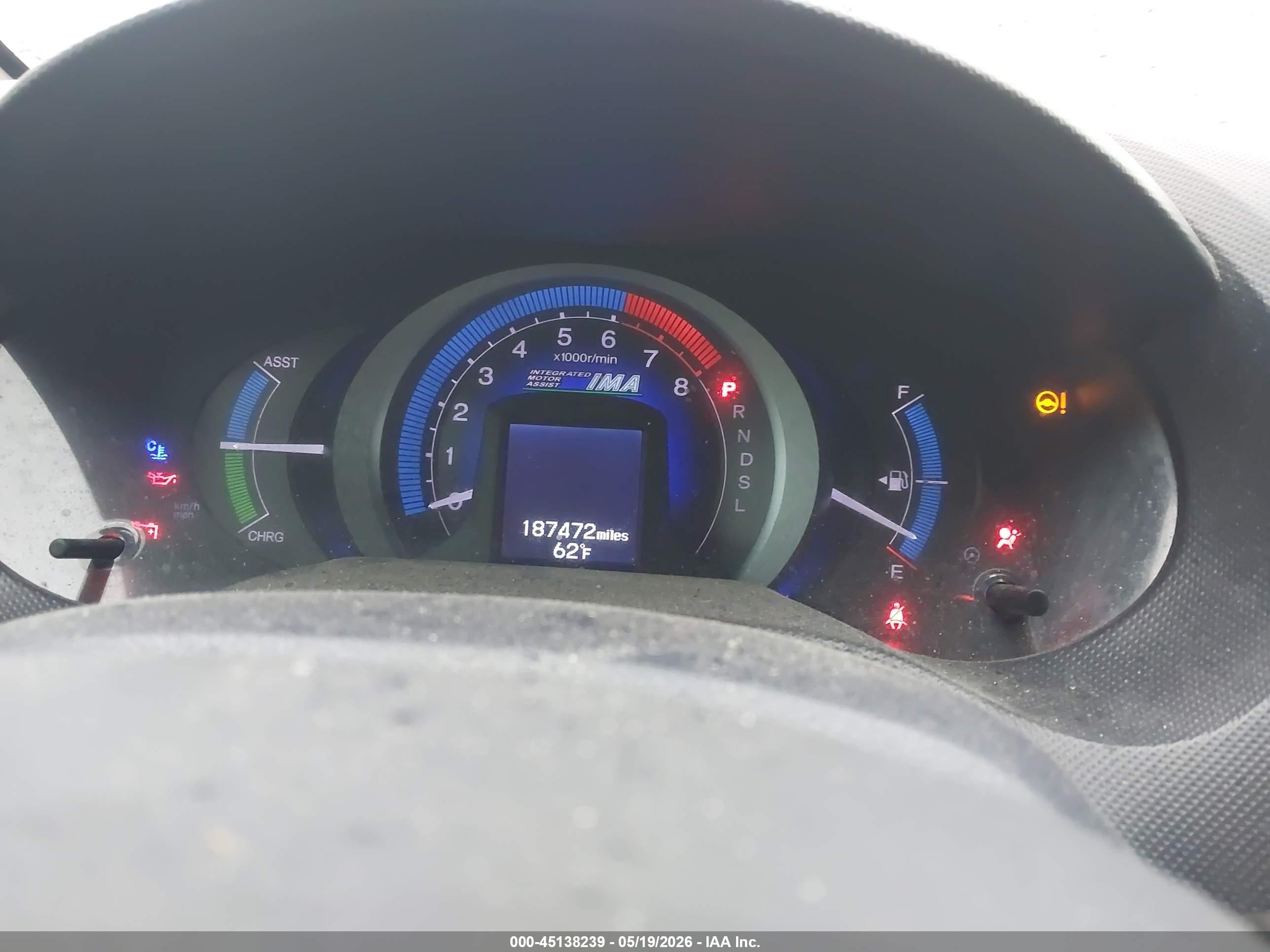 2010 Honda Insight Lx Gray vin: JHMZE2H5XAS002458