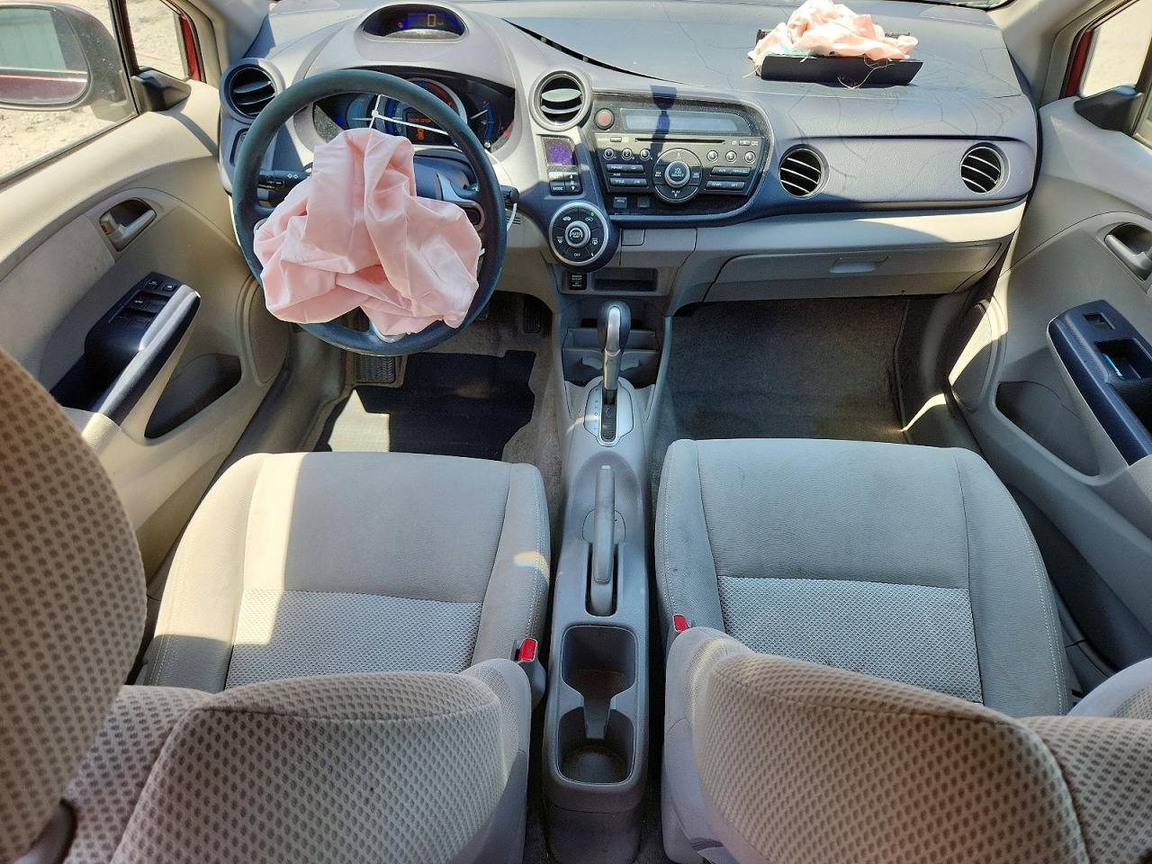 2010 Honda Insight Lx Red vin: JHMZE2H5XAS012293