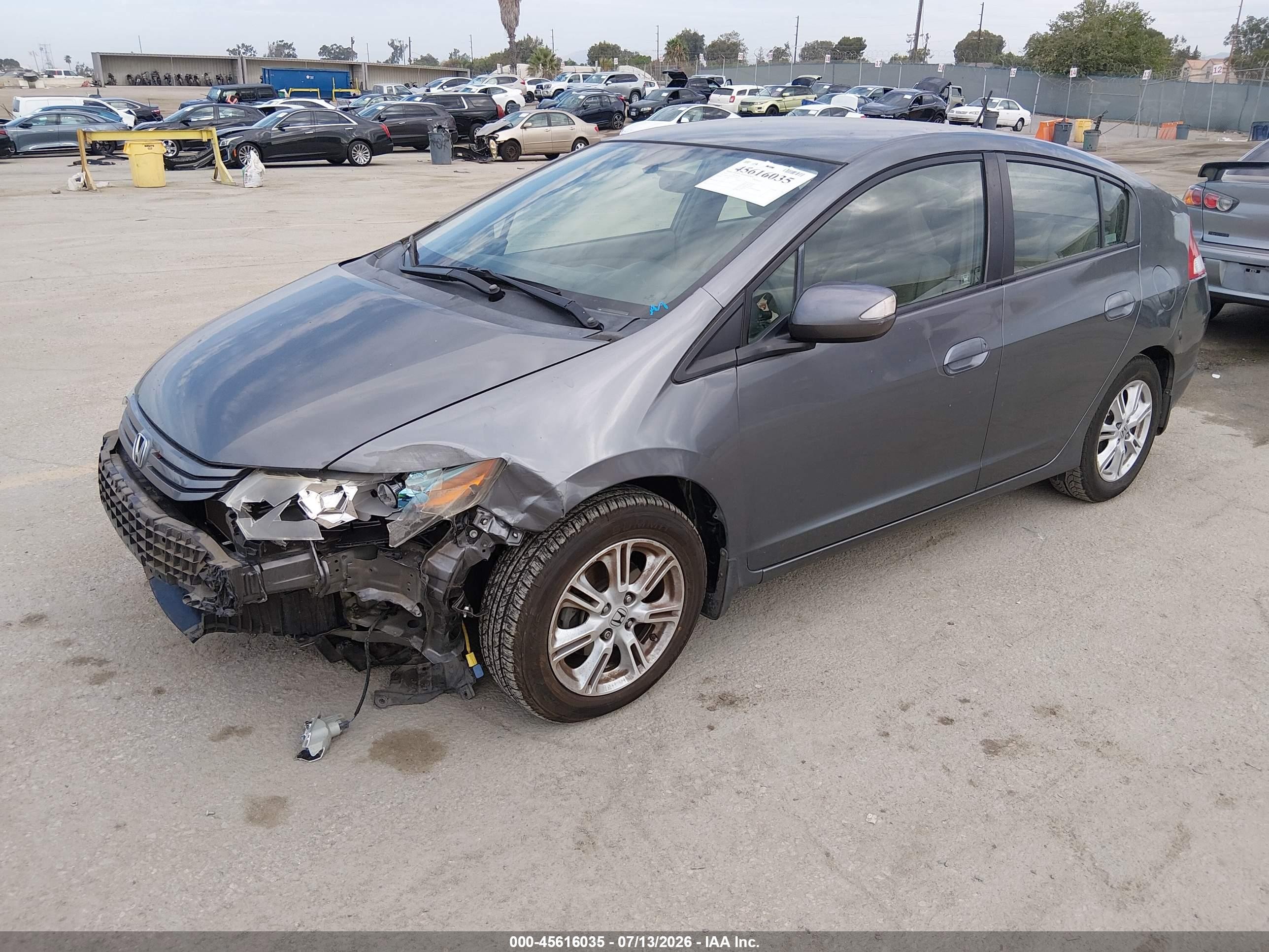 2010 Honda Insight Ex Gray vin: JHMZE2H70AS012854