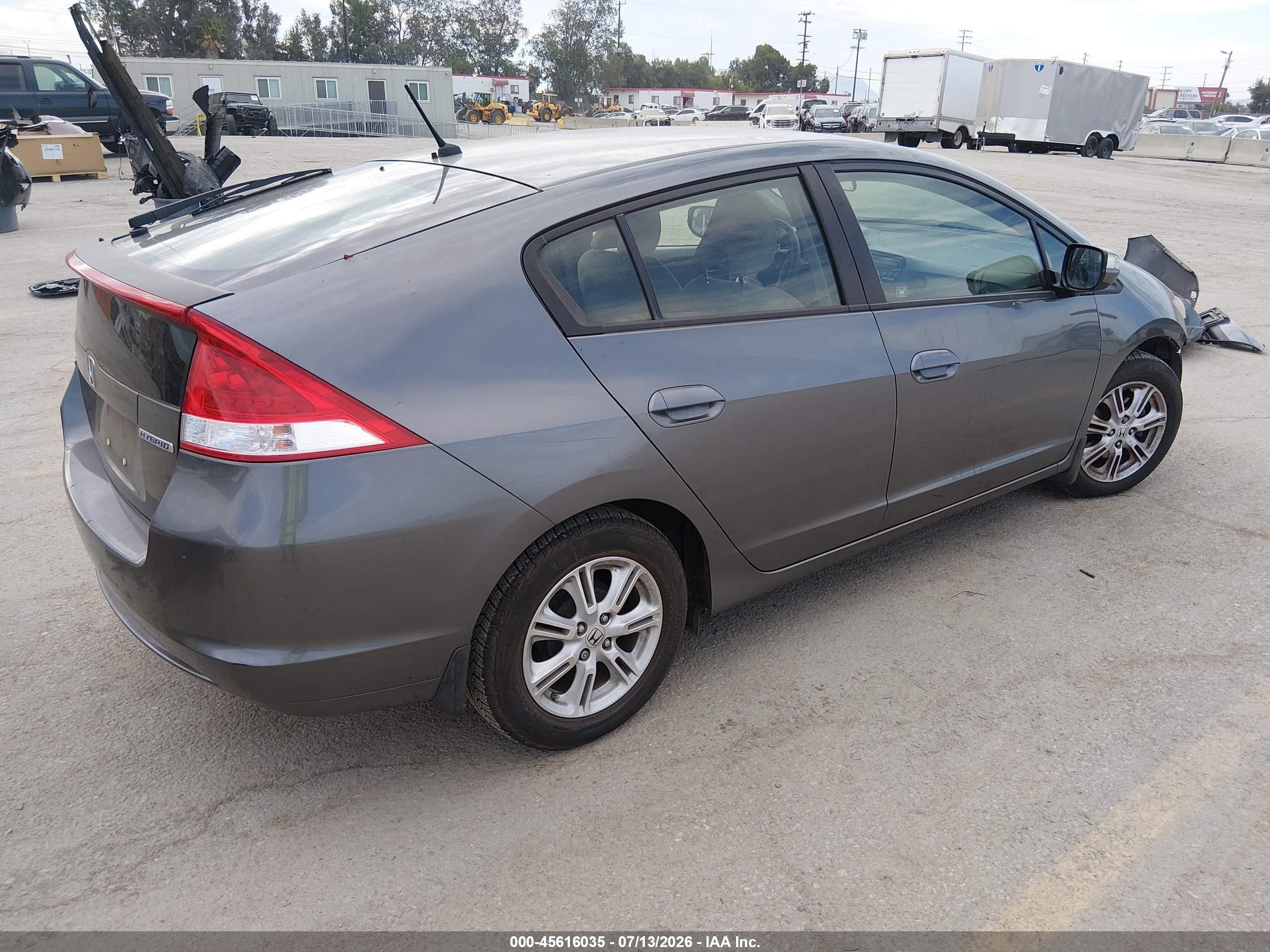2010 Honda Insight Ex Gray vin: JHMZE2H70AS012854