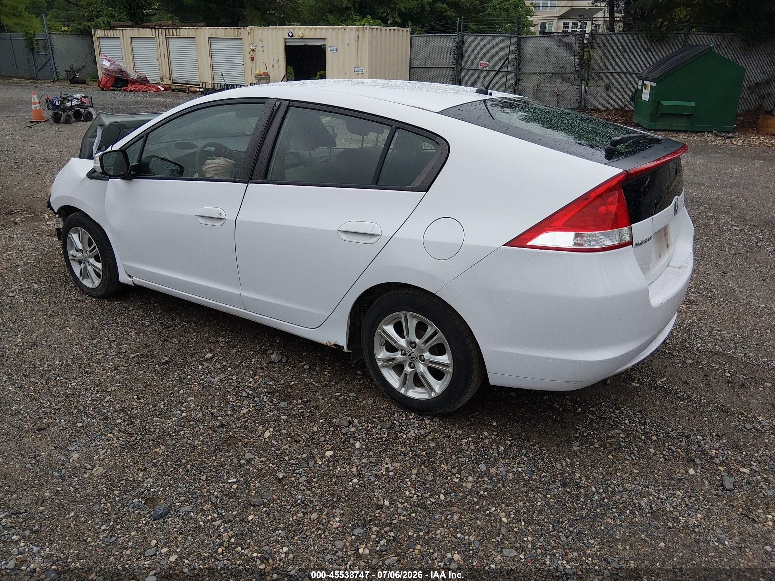 2010 Honda Insight Ex White vin: JHMZE2H70AS012949
