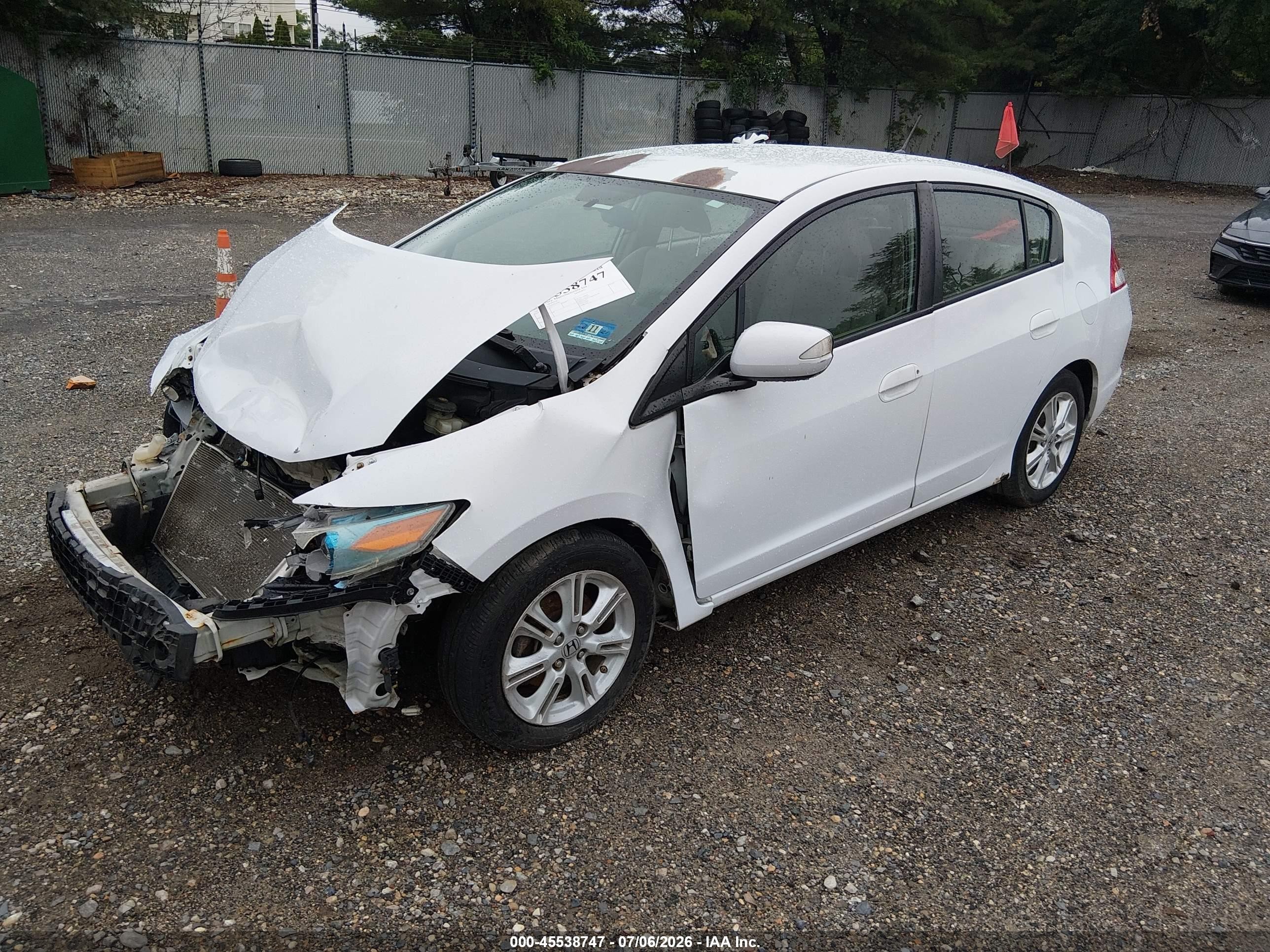 2010 Honda Insight Ex White vin: JHMZE2H70AS012949