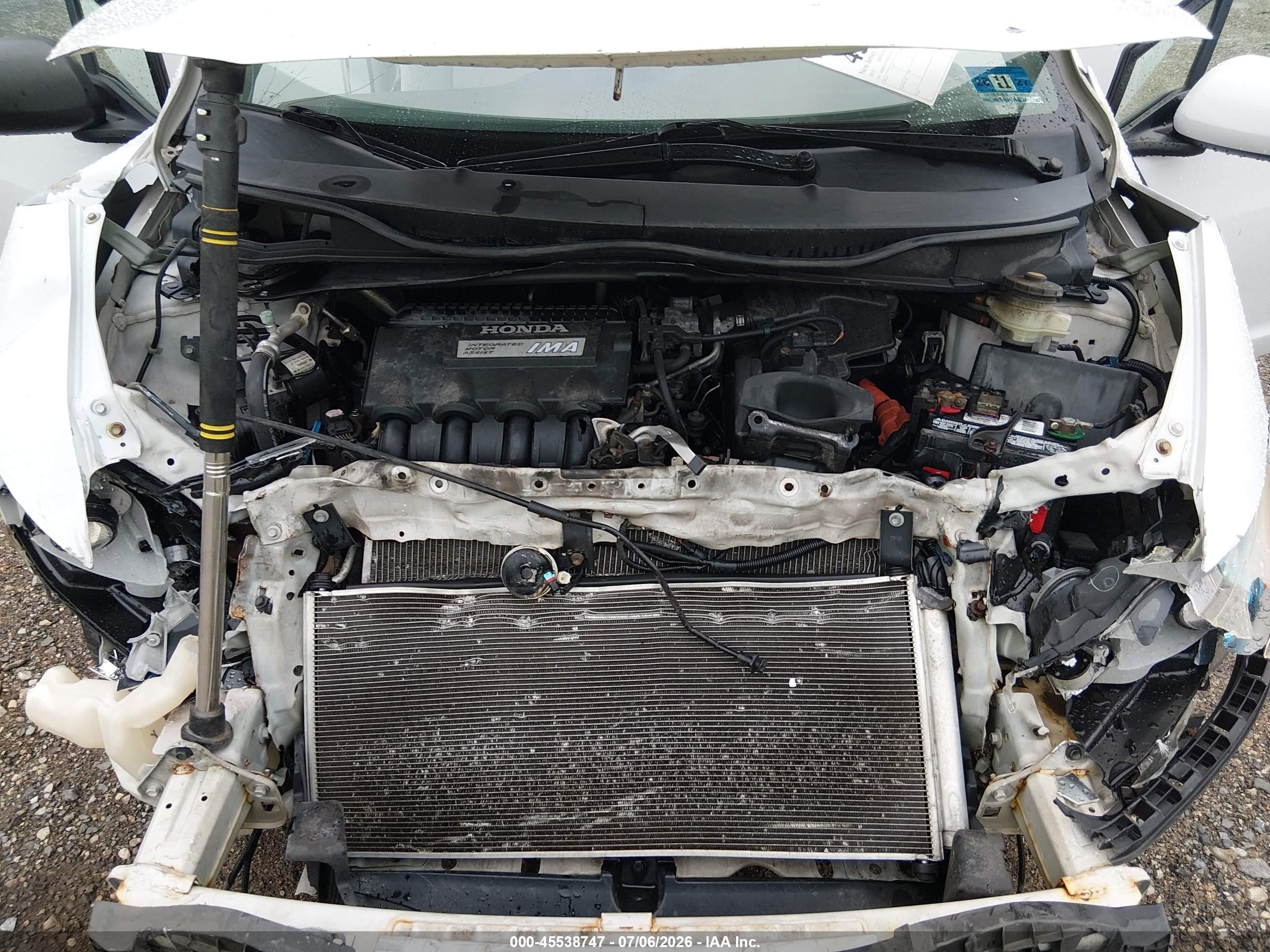 2010 Honda Insight Ex White vin: JHMZE2H70AS012949
