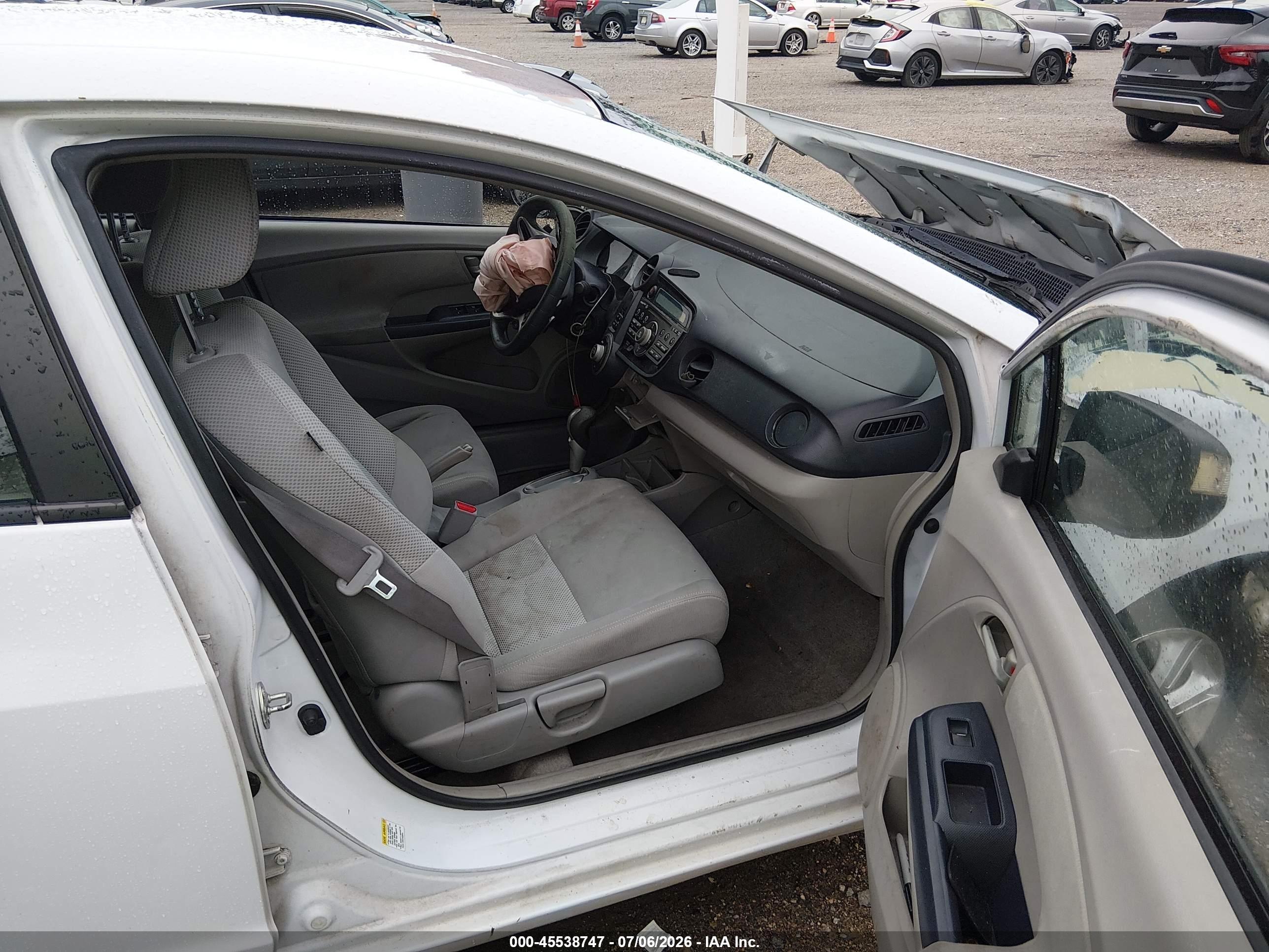 2010 Honda Insight Ex White vin: JHMZE2H70AS012949