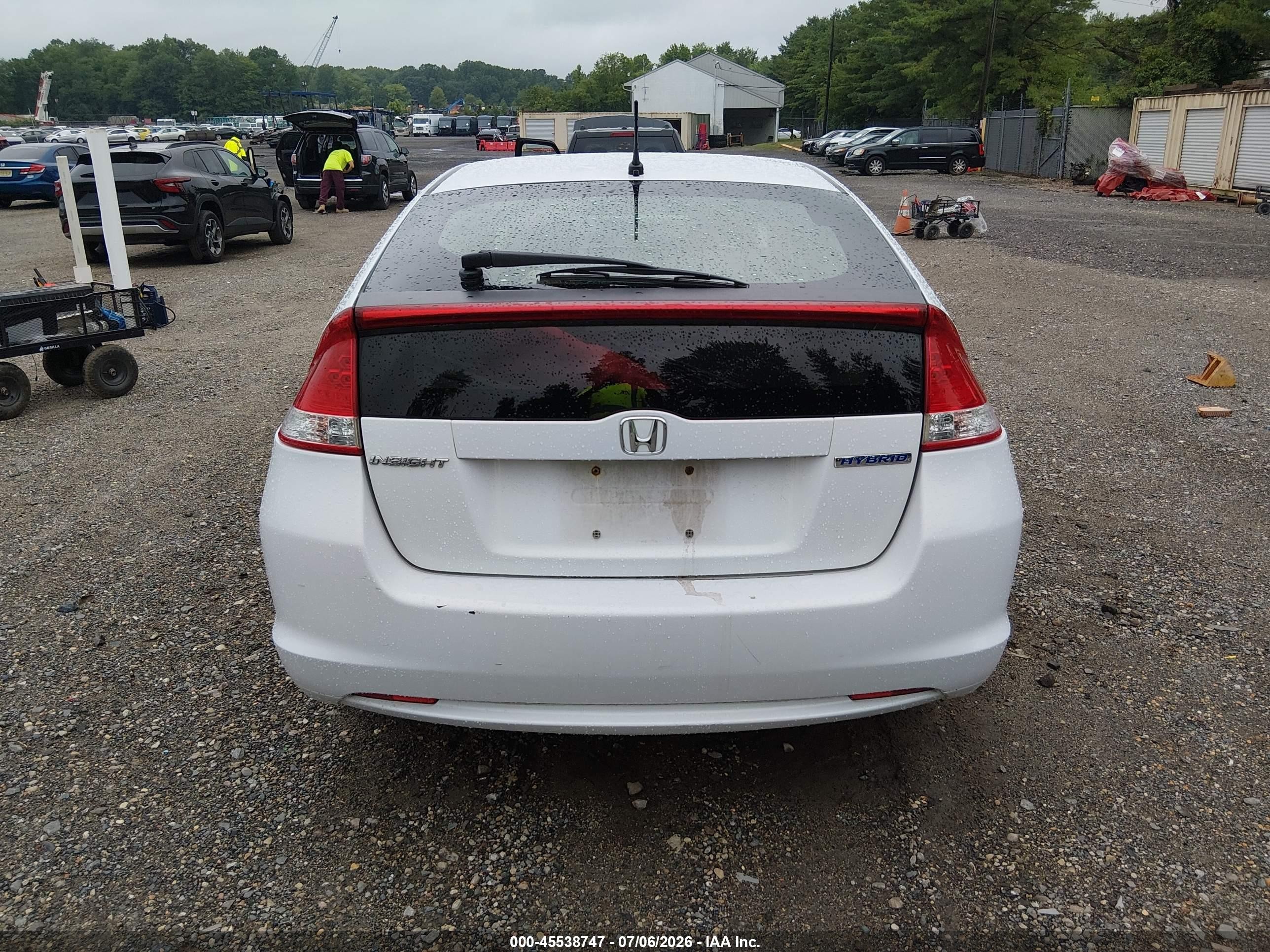 2010 Honda Insight Ex White vin: JHMZE2H70AS012949