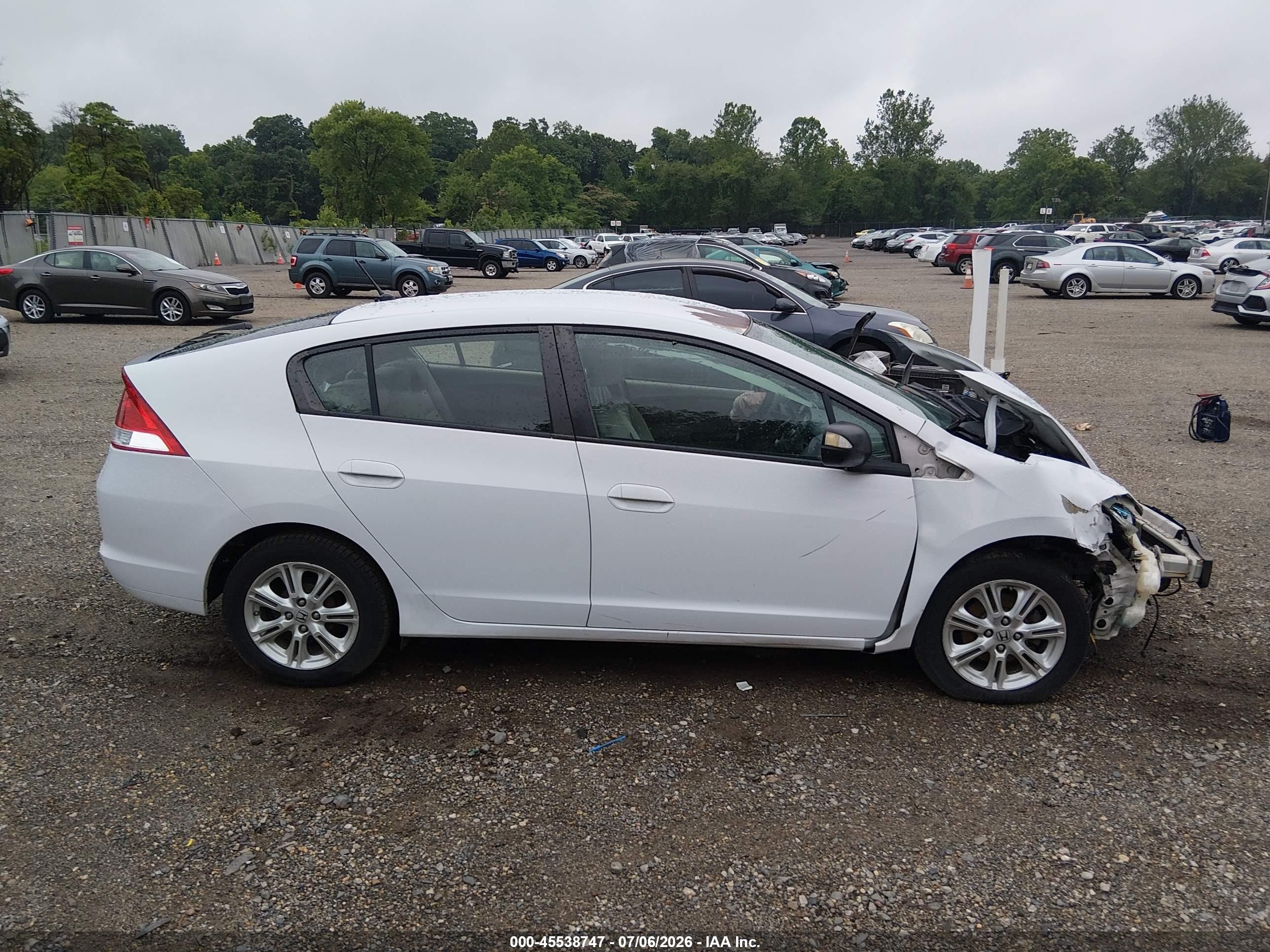 2010 Honda Insight Ex White vin: JHMZE2H70AS012949