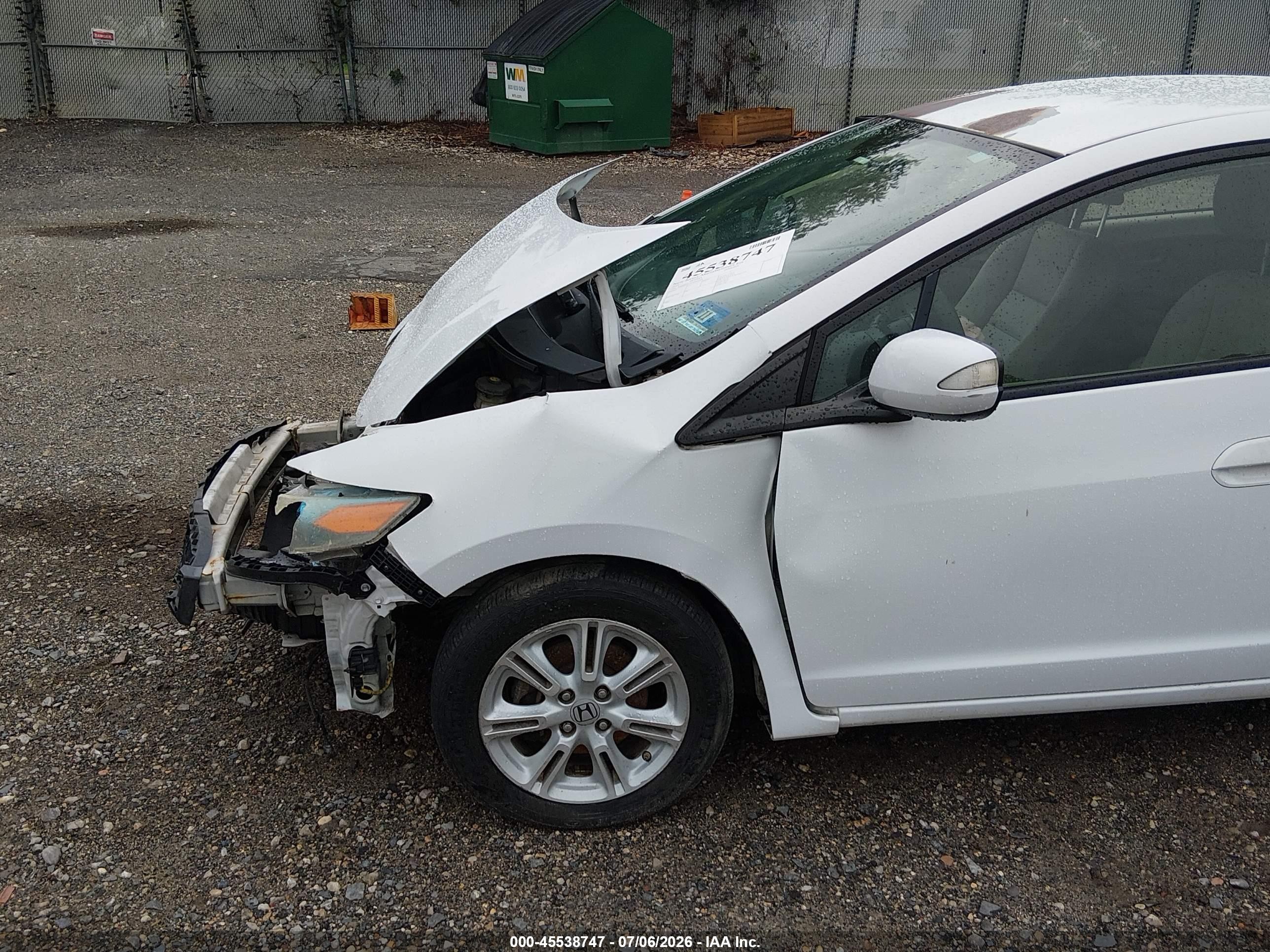 2010 Honda Insight Ex White vin: JHMZE2H70AS012949