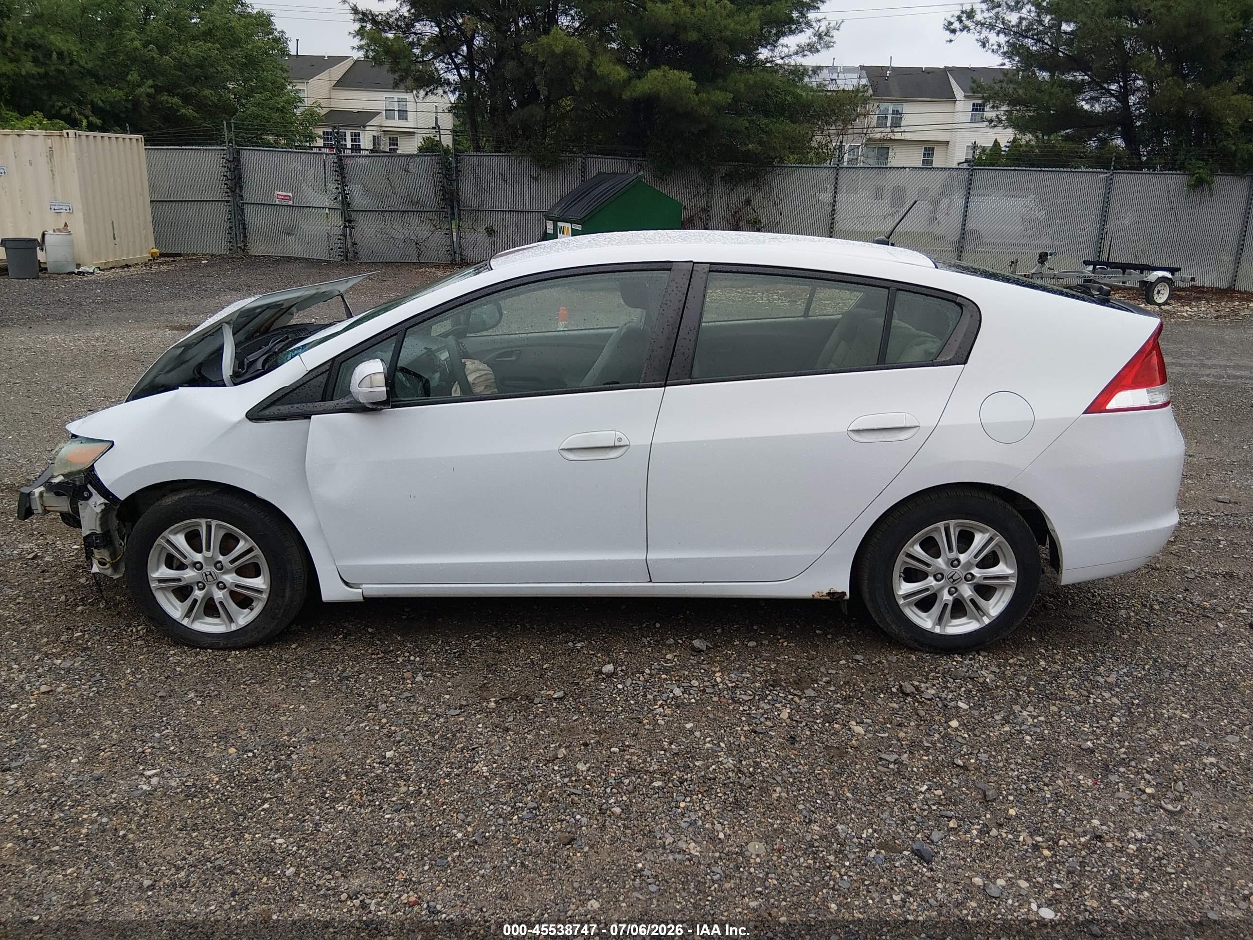 2010 Honda Insight Ex White vin: JHMZE2H70AS012949