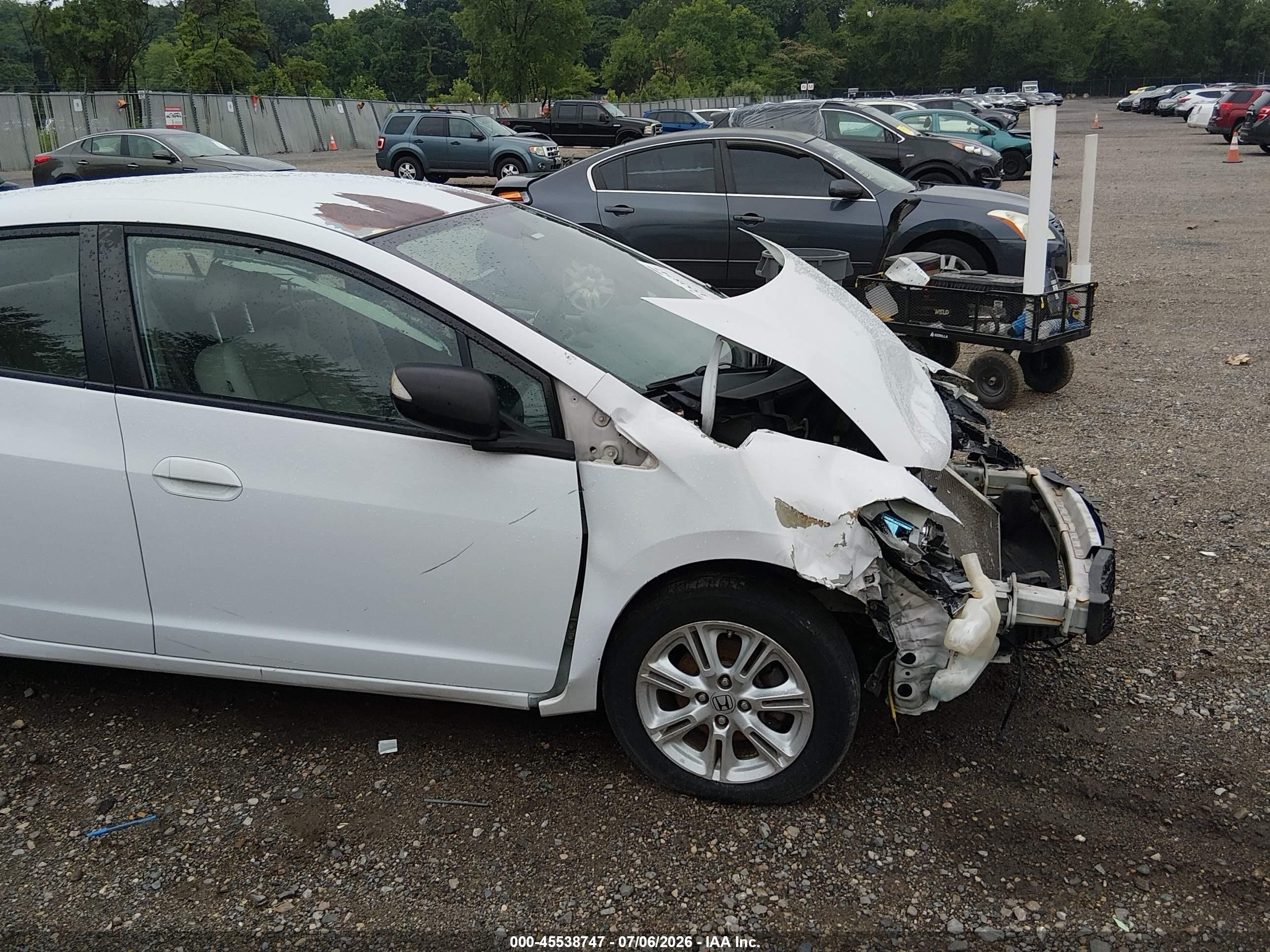 2010 Honda Insight Ex White vin: JHMZE2H70AS012949