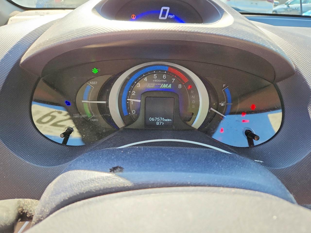 2010 Honda Insight Ex Blue vin: JHMZE2H70AS014541