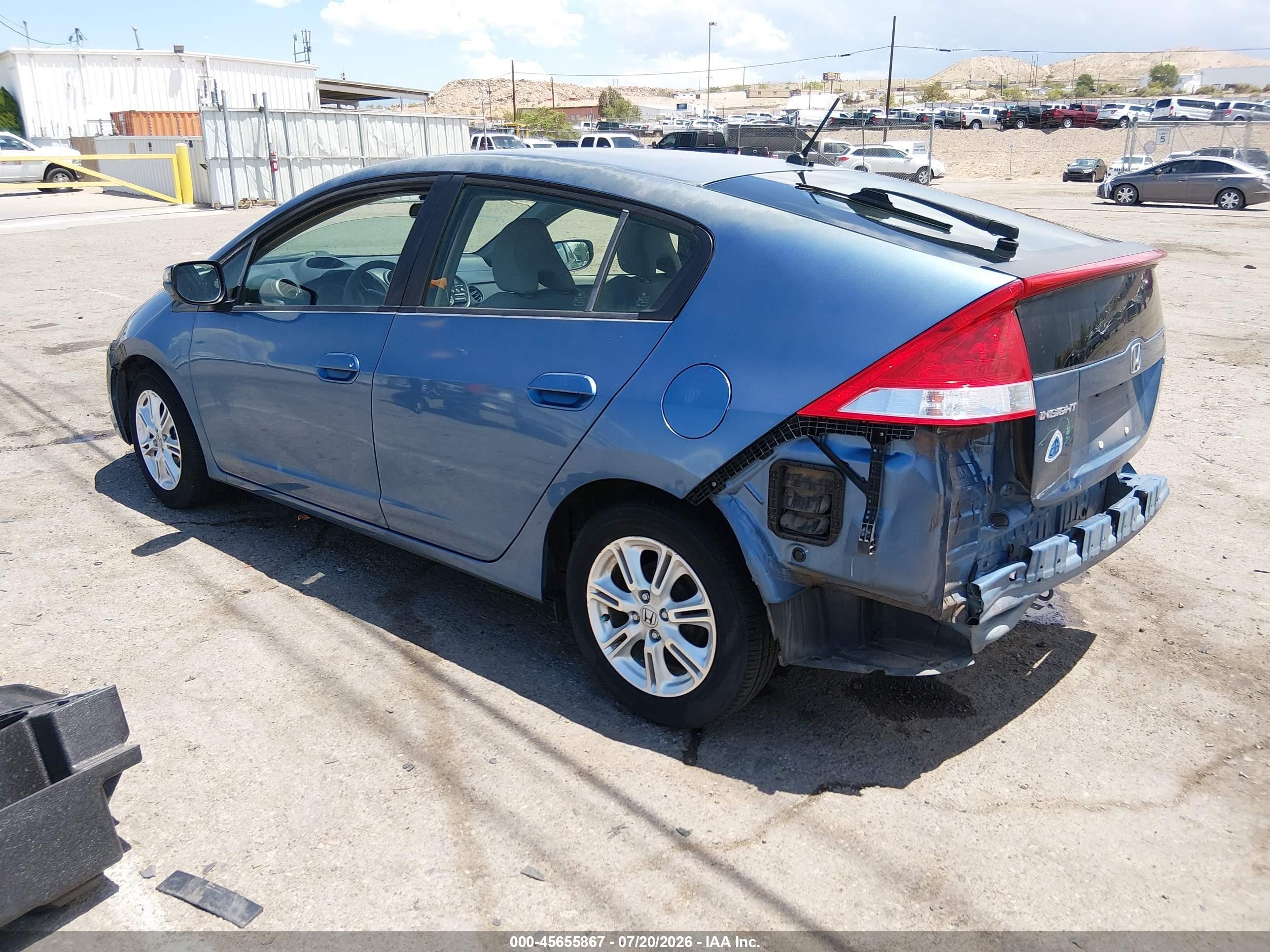 2010 Honda Insight Ex Blue vin: JHMZE2H70AS015110