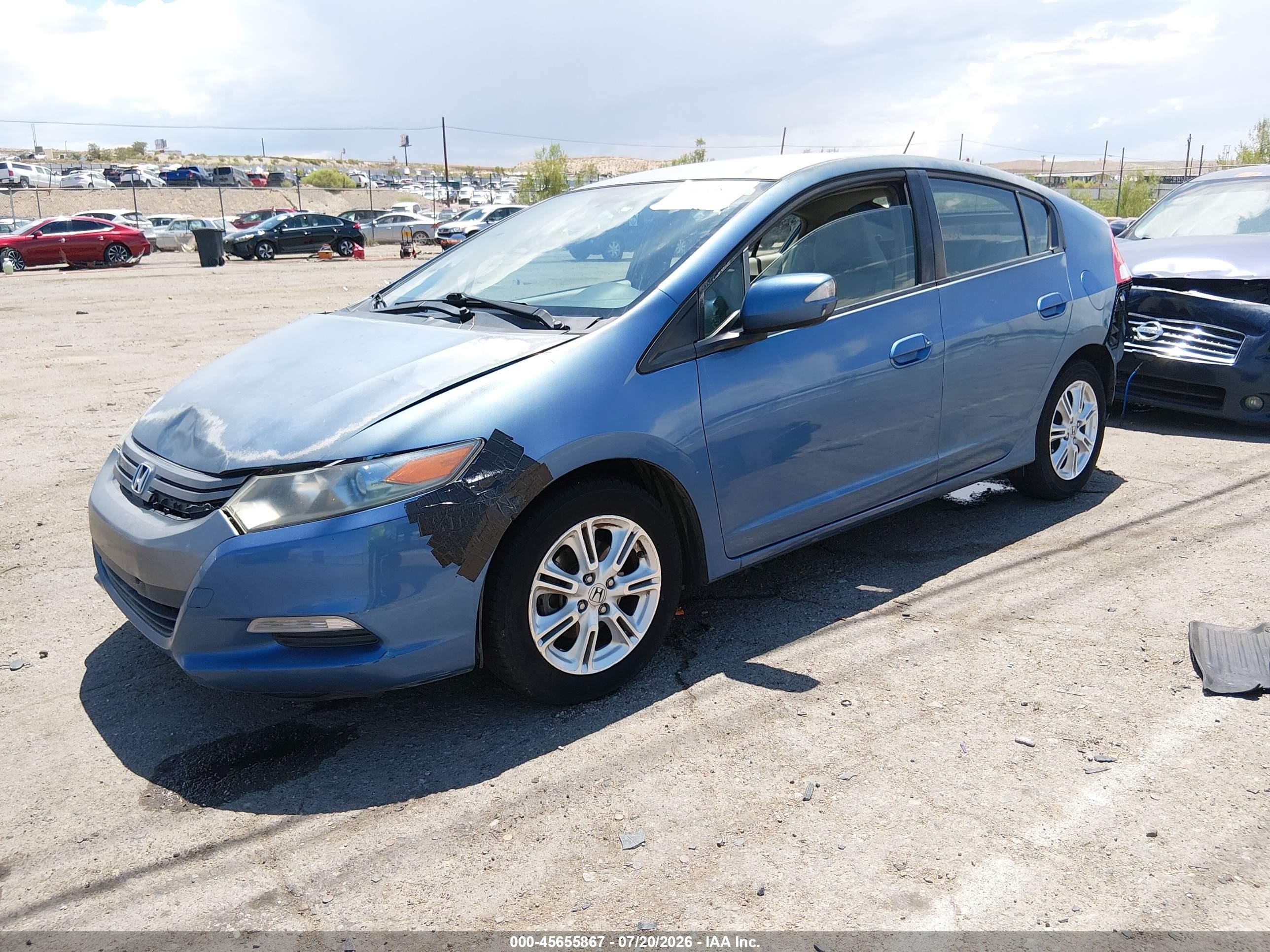 2010 Honda Insight Ex Blue vin: JHMZE2H70AS015110