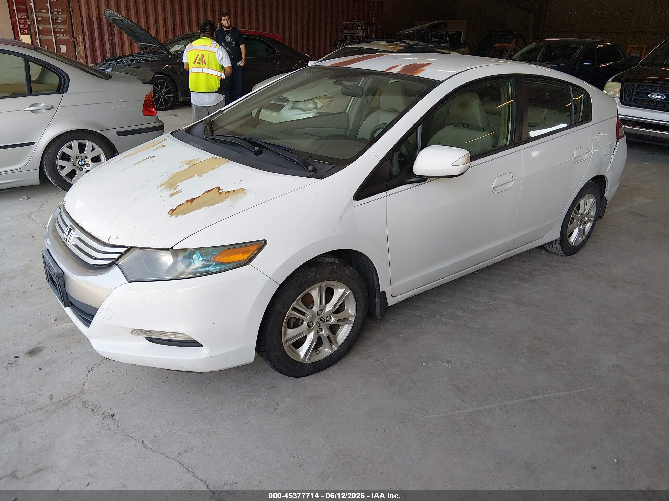 2010 Honda Insight Ex Белый vin: JHMZE2H70AS016645
