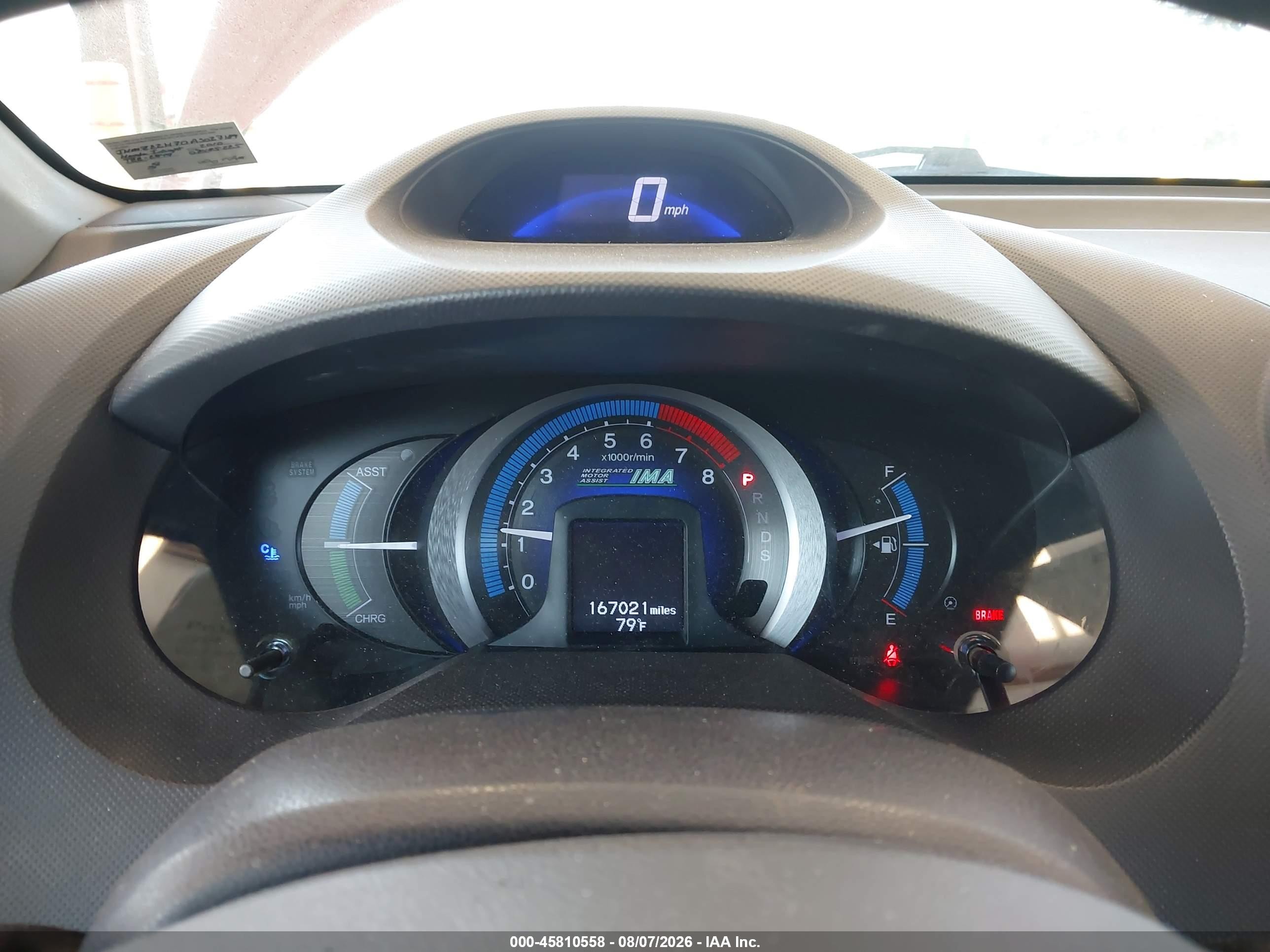 2010 Honda Insight Ex Red vin: JHMZE2H70AS027189