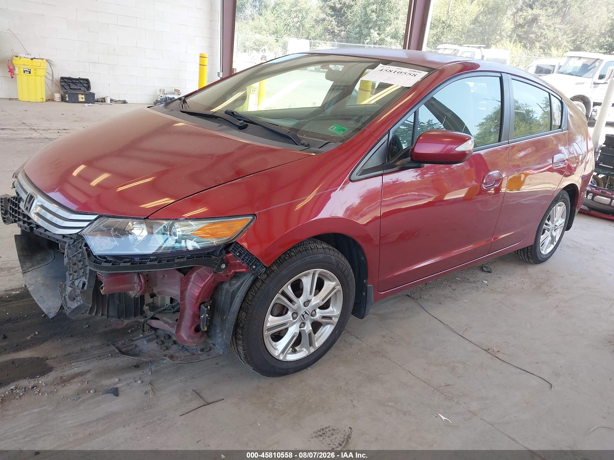 2010 Honda Insight Ex Red vin: JHMZE2H70AS027189