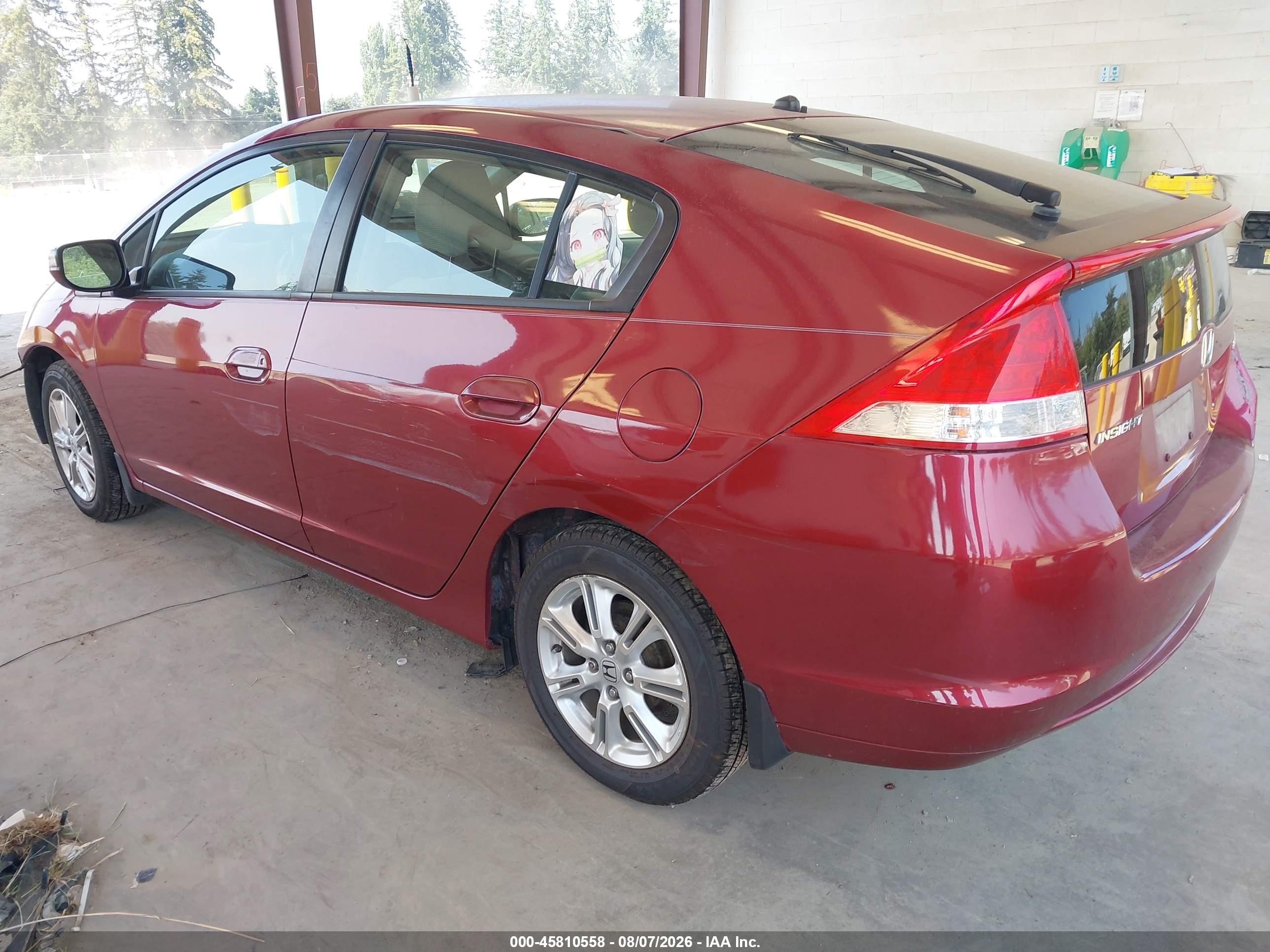 2010 Honda Insight Ex Red vin: JHMZE2H70AS027189