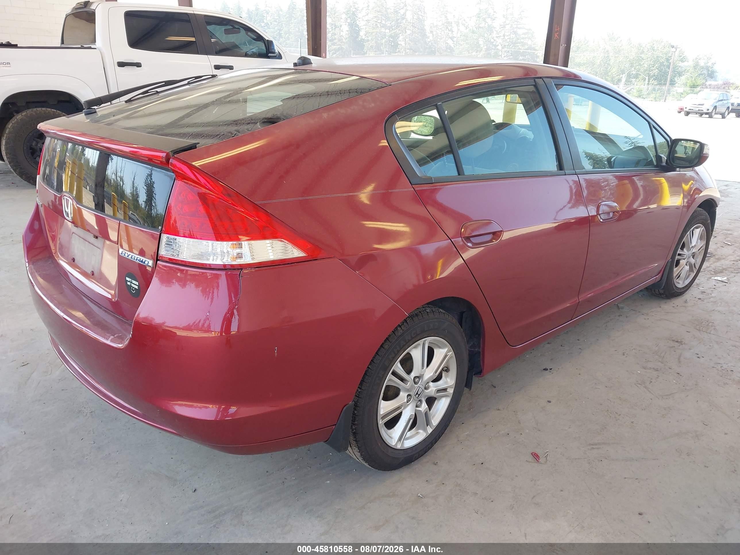 2010 Honda Insight Ex Red vin: JHMZE2H70AS027189