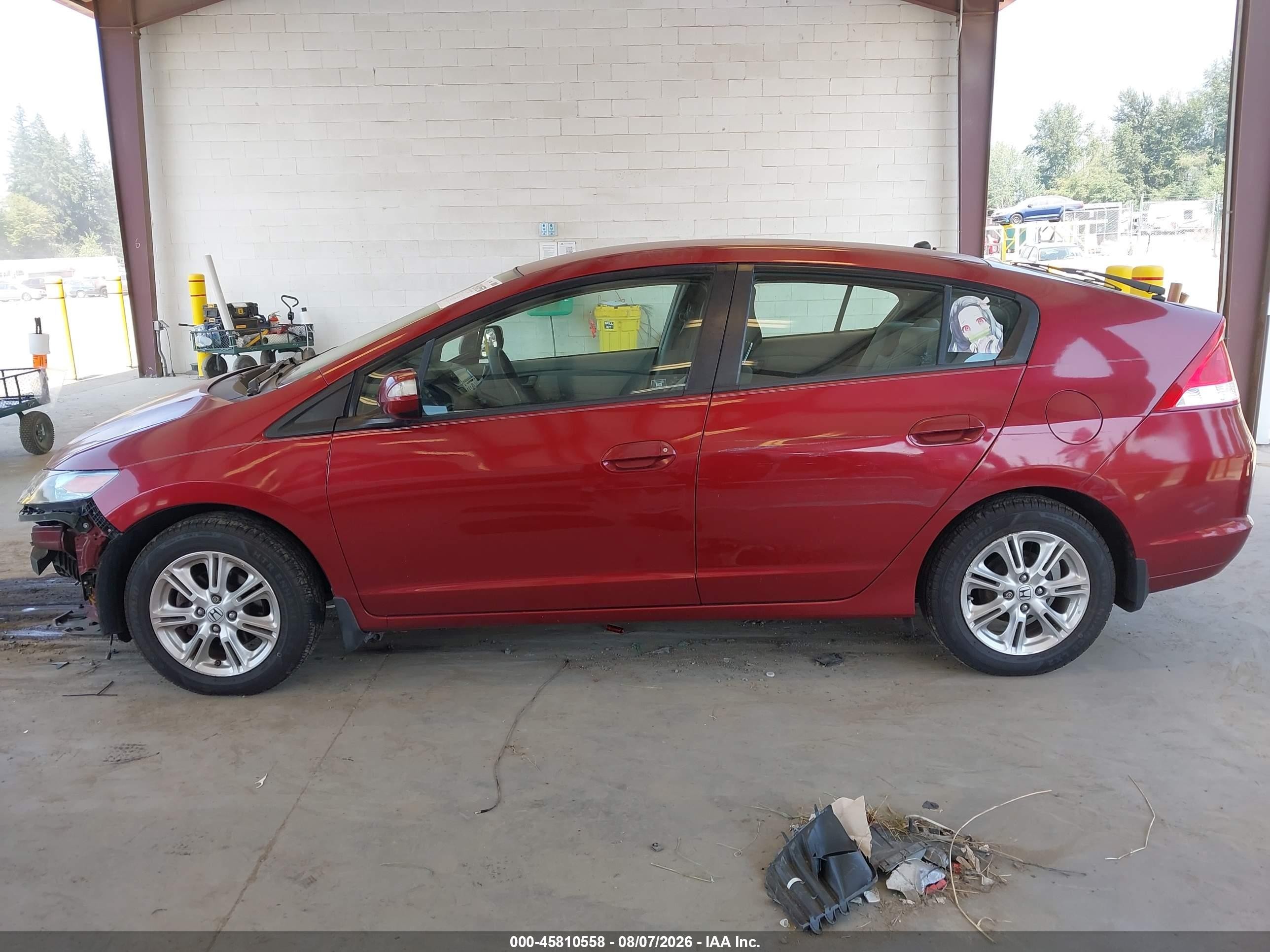 2010 Honda Insight Ex Red vin: JHMZE2H70AS027189