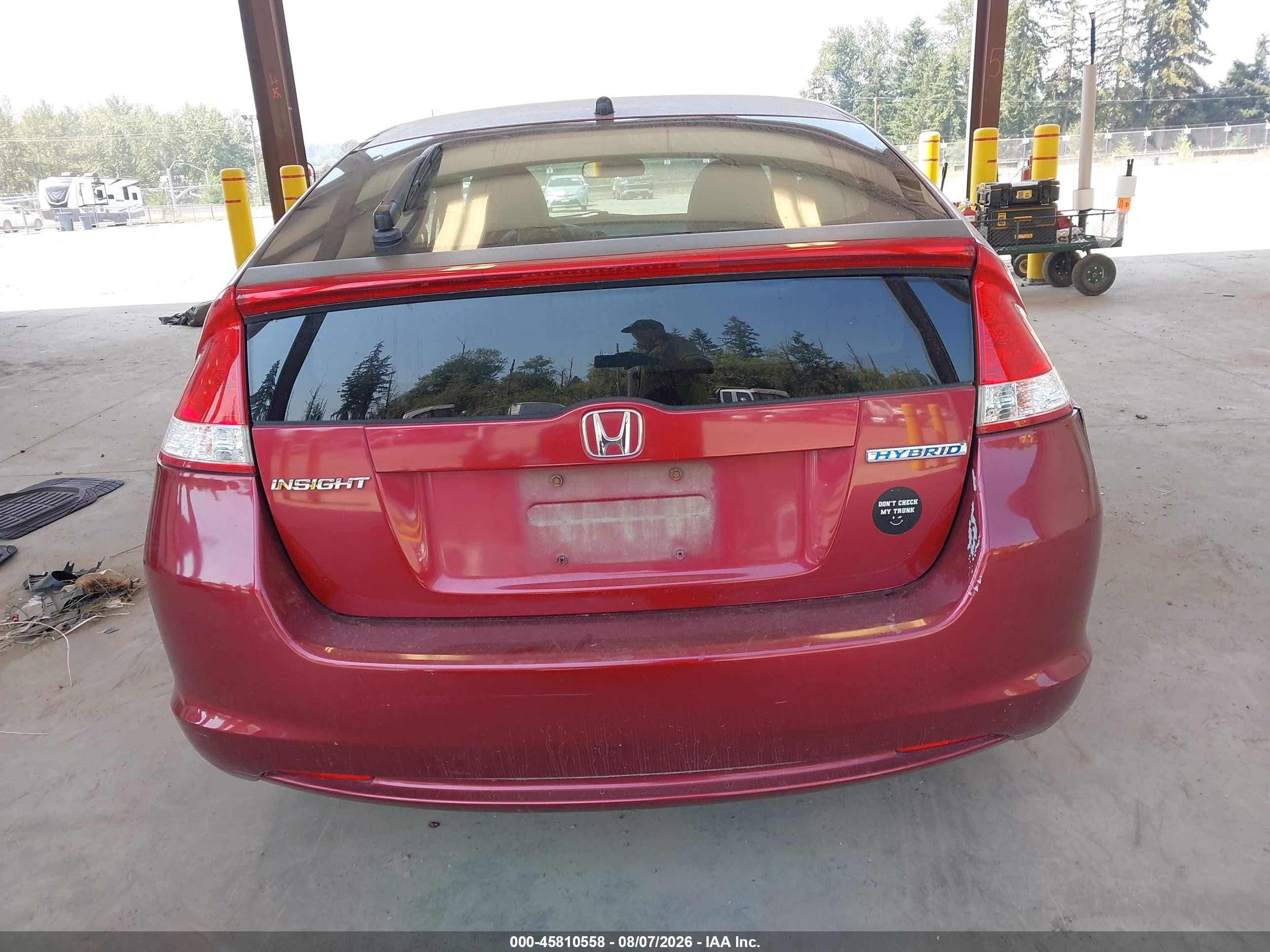 2010 Honda Insight Ex Red vin: JHMZE2H70AS027189